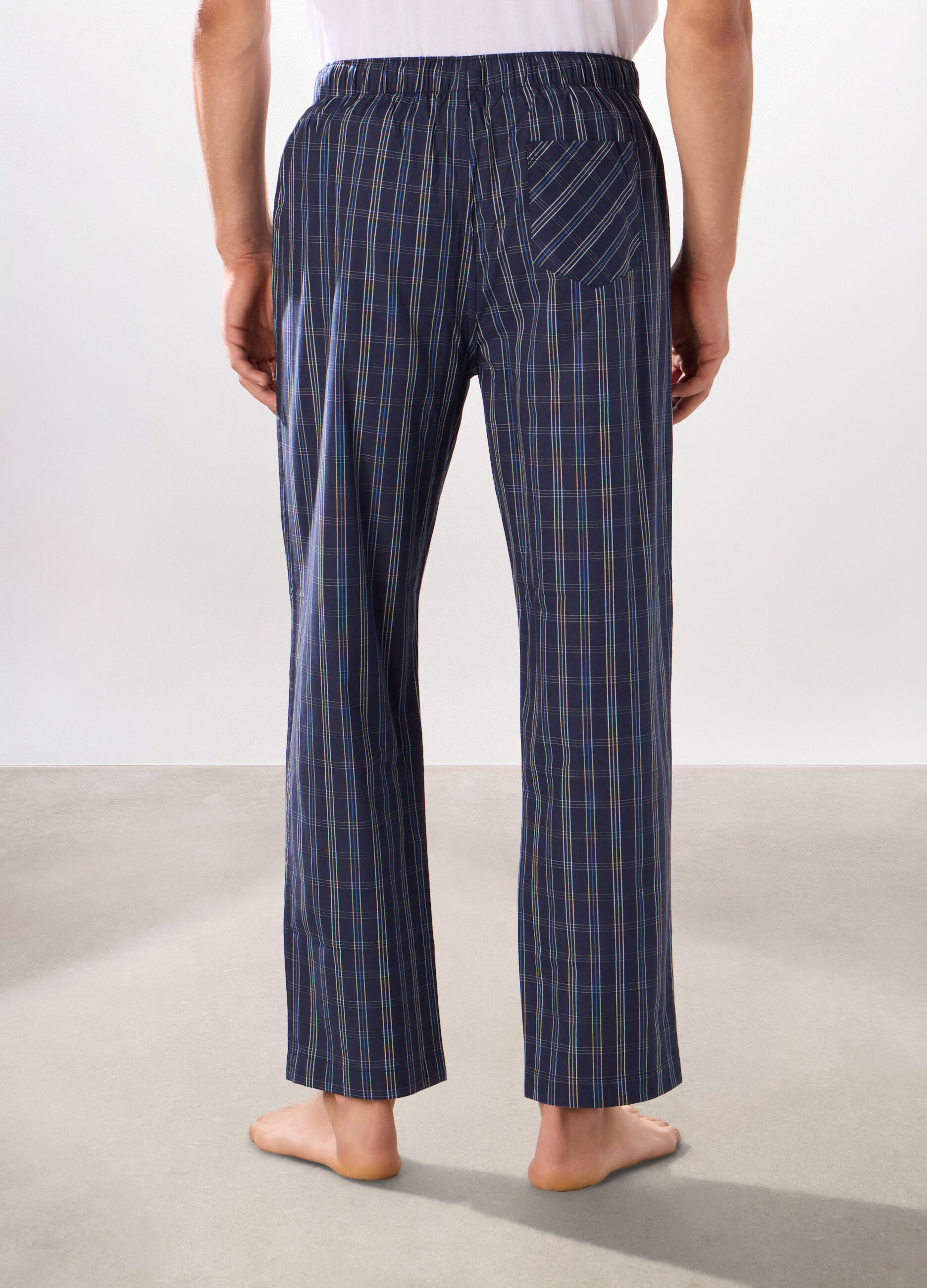 Pantalone lungo pigiama in puro cotone uomo_1