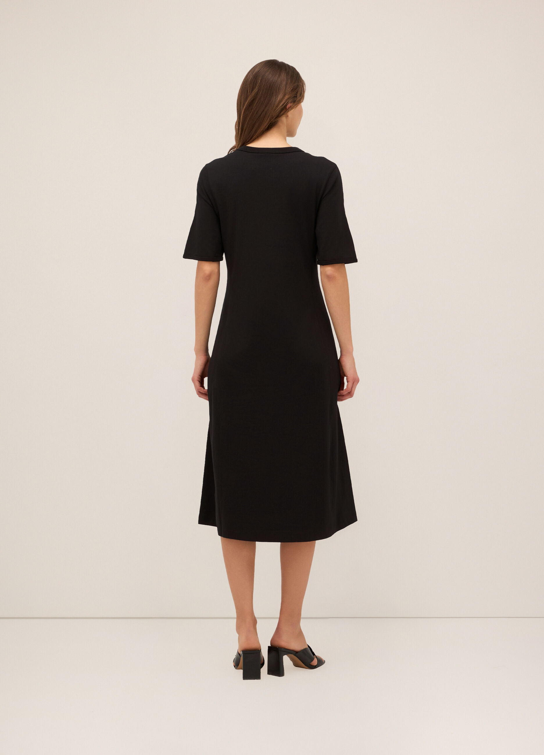 Abito in jersey di cotone stretch donna_1