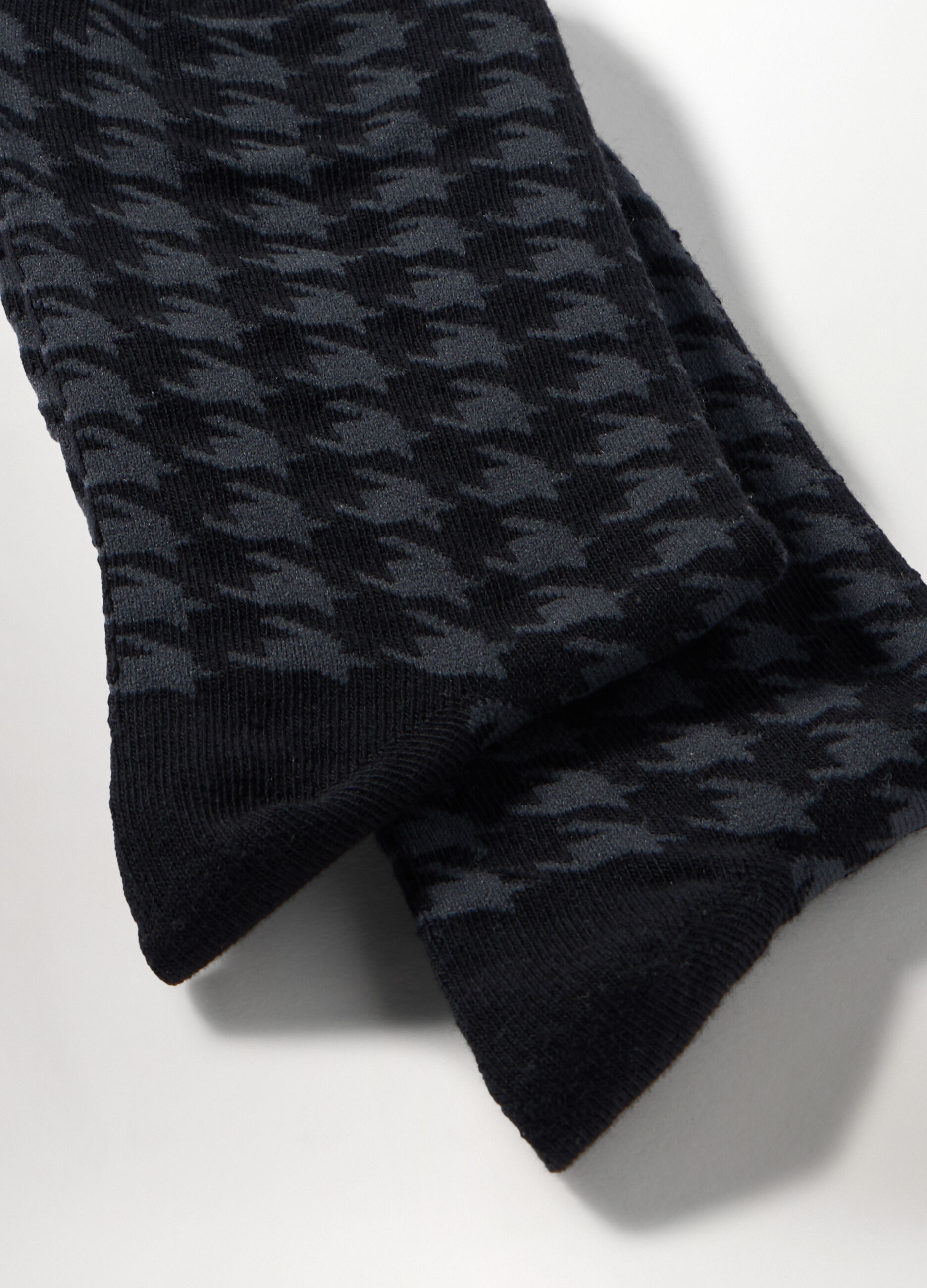 Calze corte pied-de-poule in misto cotone uomo_1