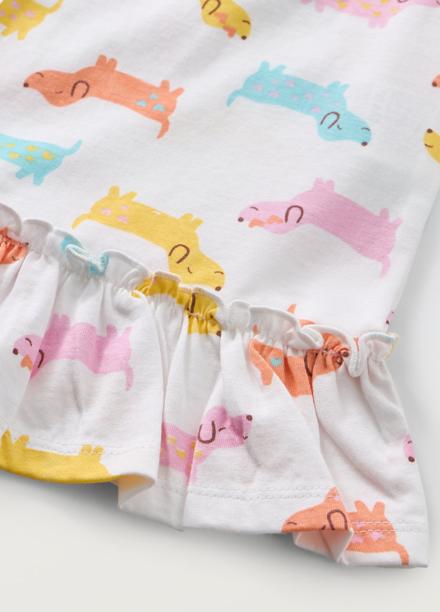 Vestito in puro cotone neonata