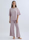 Pigiama lungo in cotone misto viscosa donna_0