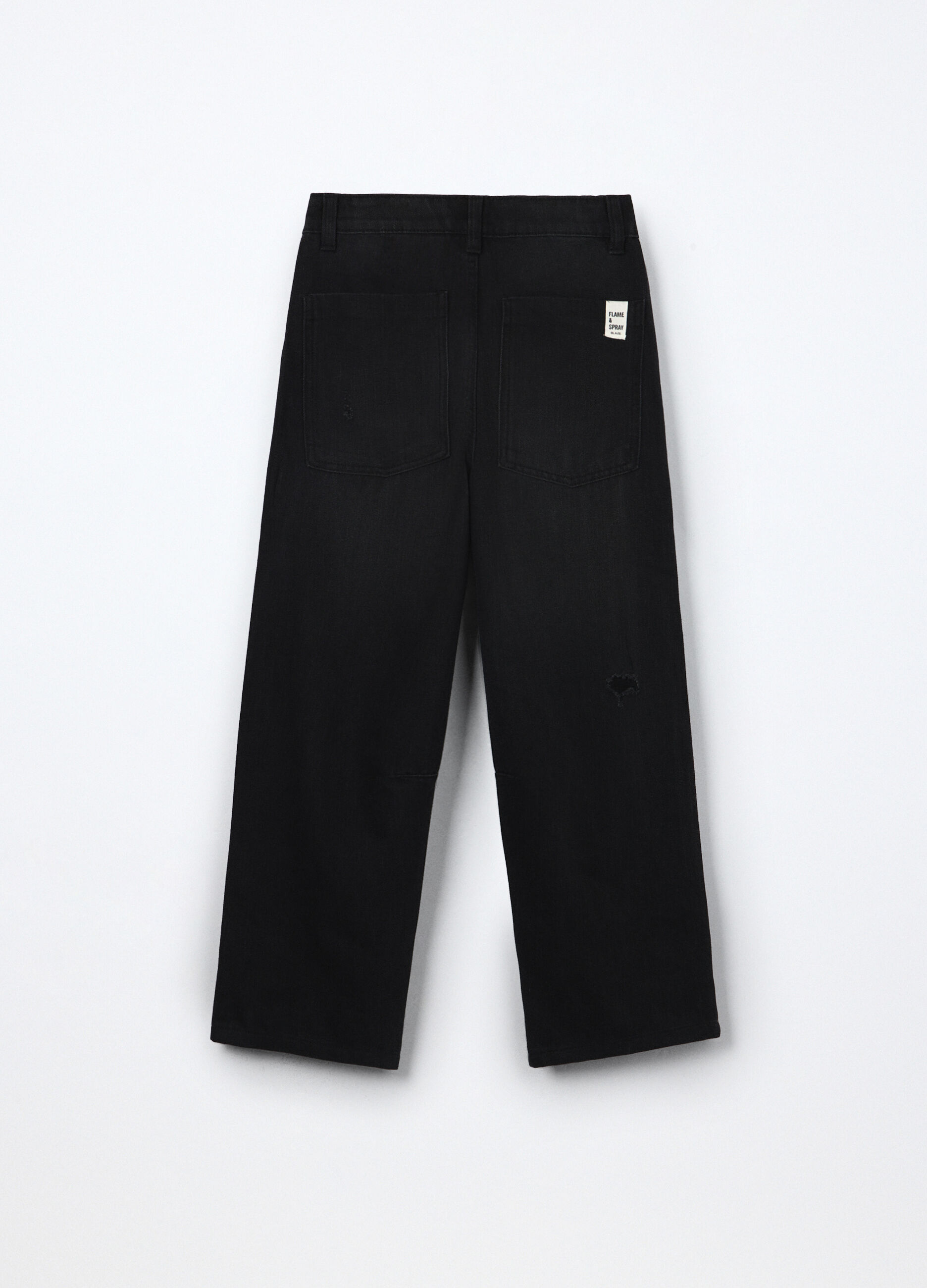 Pantaloni in denim misto cotone ragazzo_1
