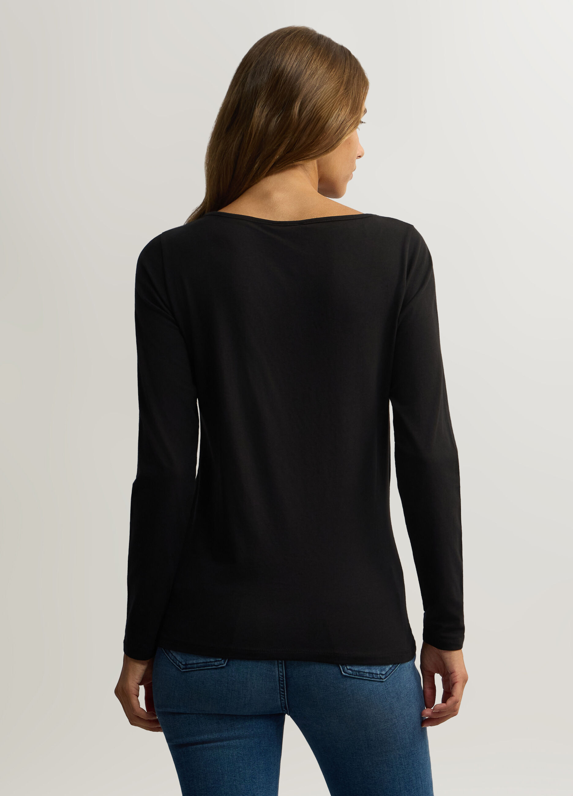 T-shirt girocollo stretch donna_1