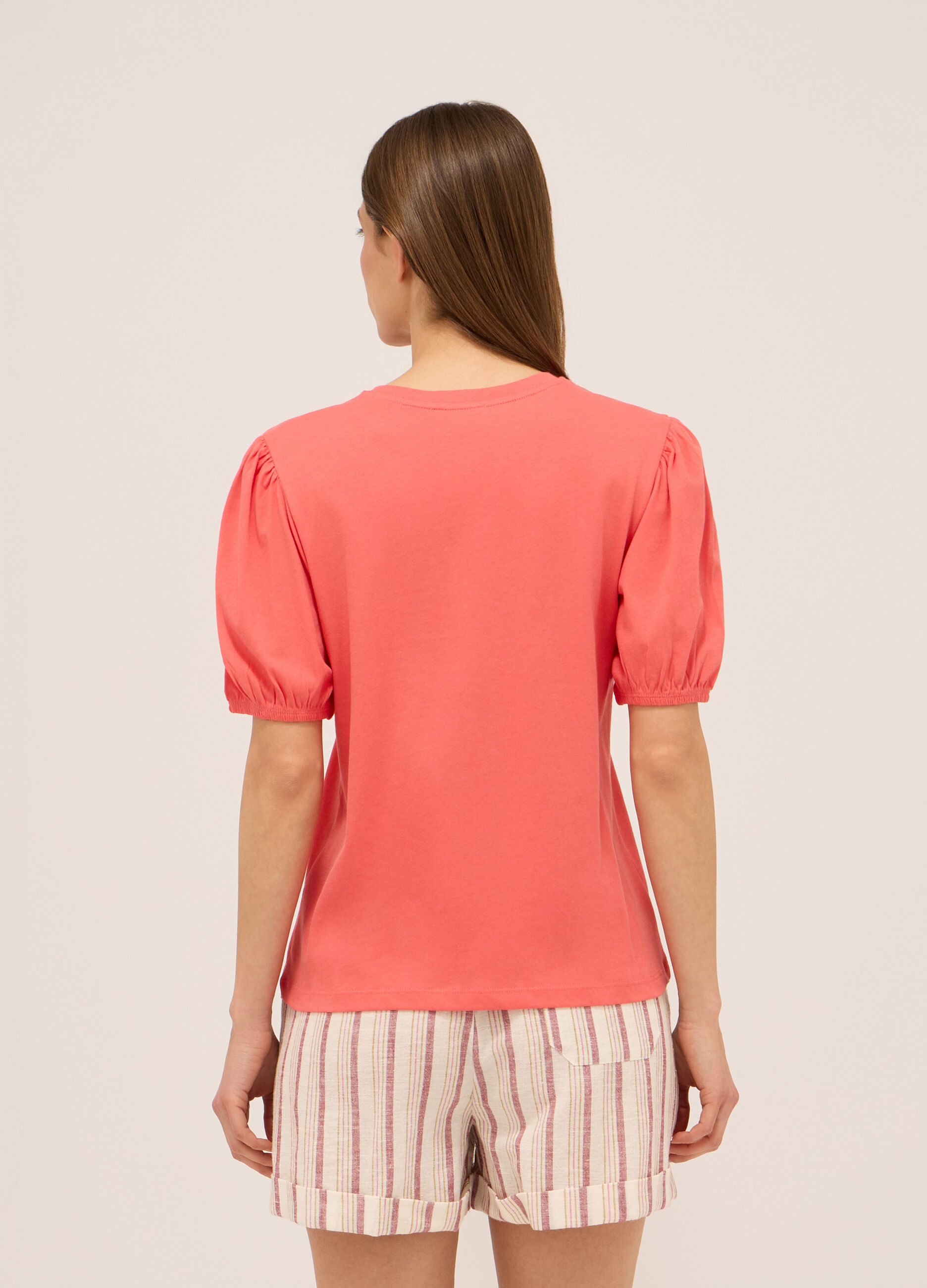 T-shirt in jersey di puro cotone donna_1