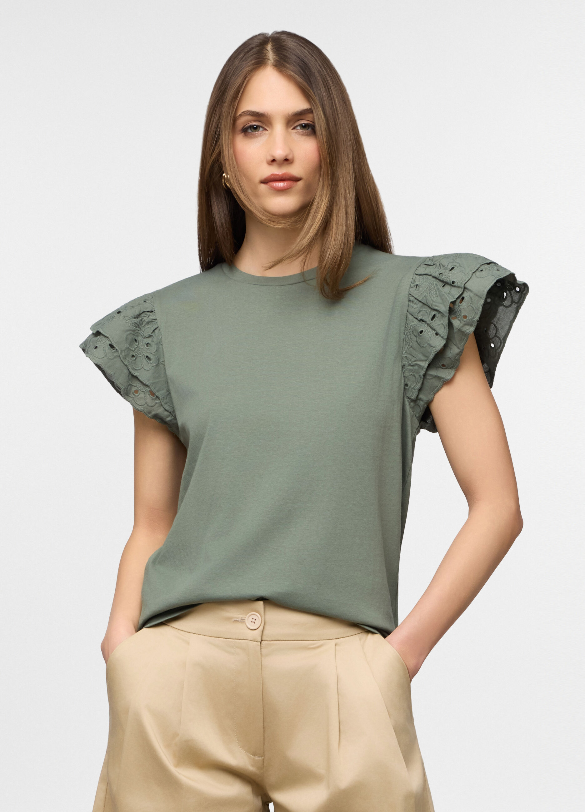 T-shirt girocollo donna_0
