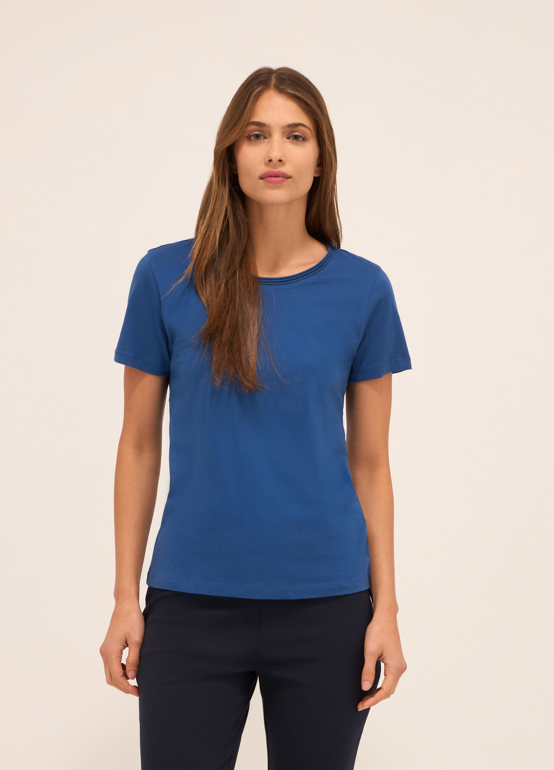 T-shirt in puro cotone donna_0