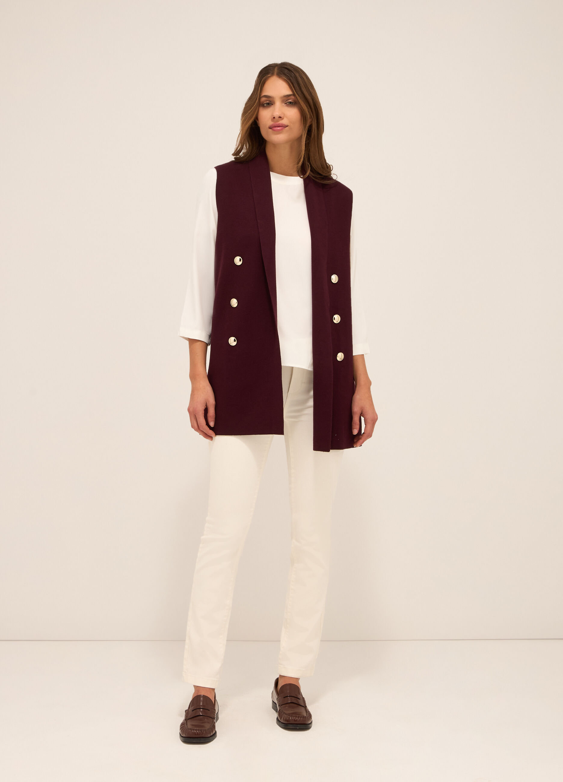 Gilet tricot misto cotone donna_0