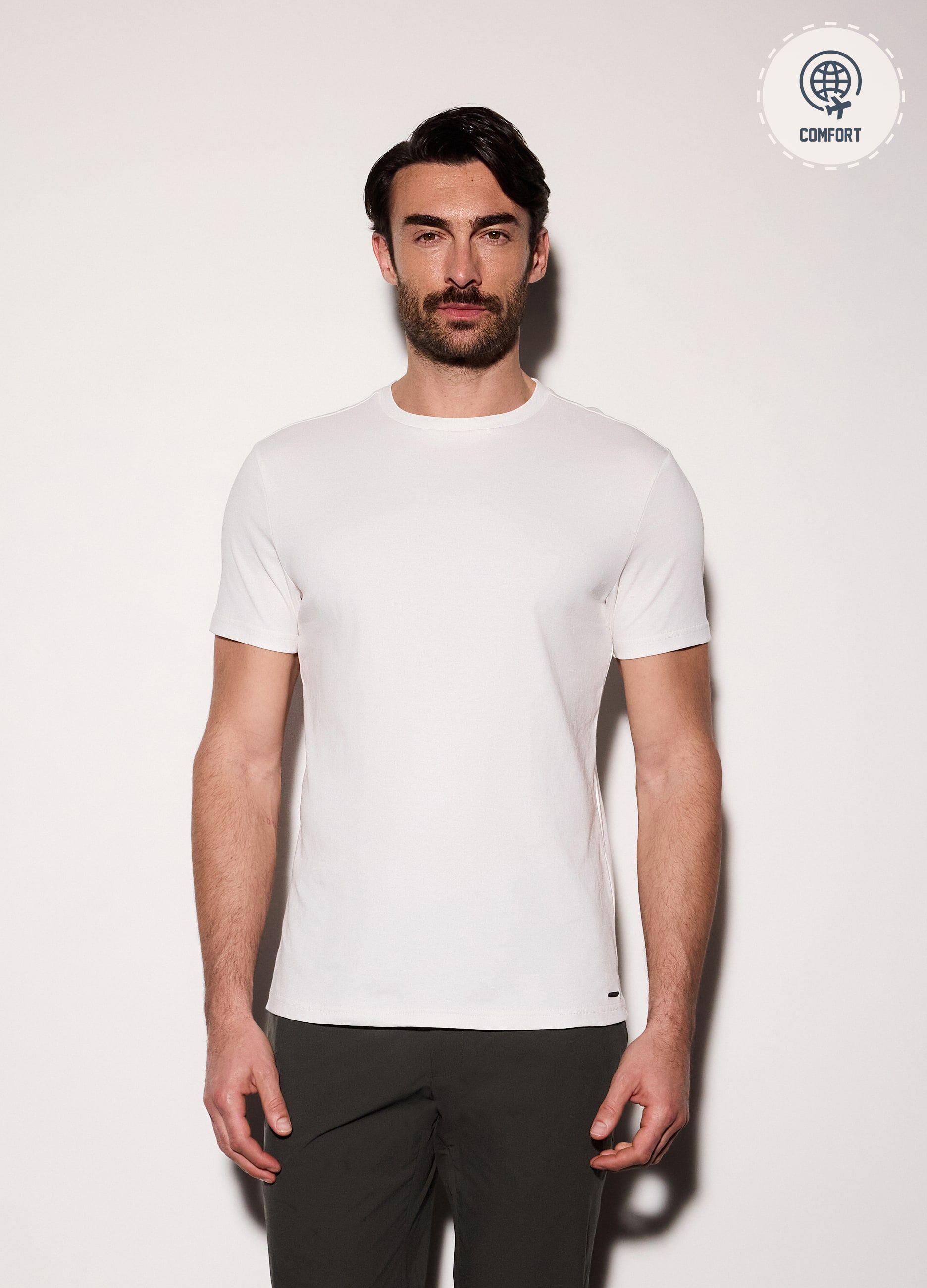 T-shirt slim fit in jersey di cotone uomo_0
