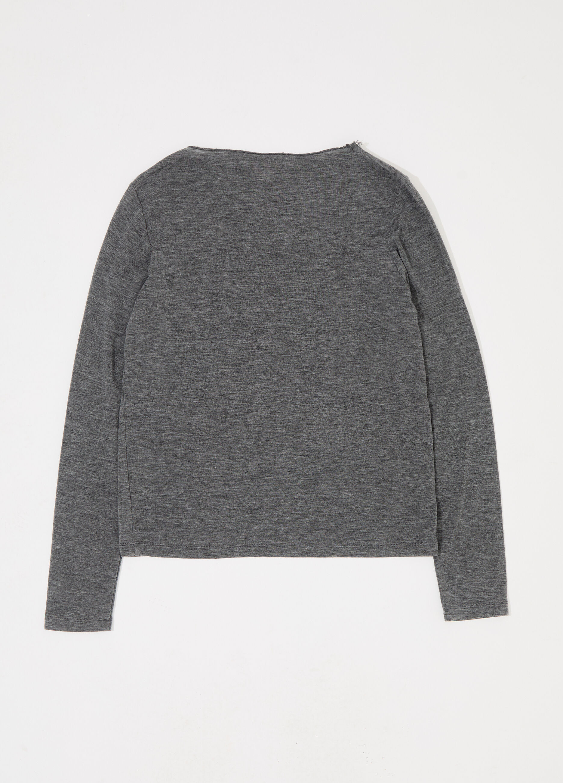 Maglietta tricot a maniche lunghe in misto lana donna_5