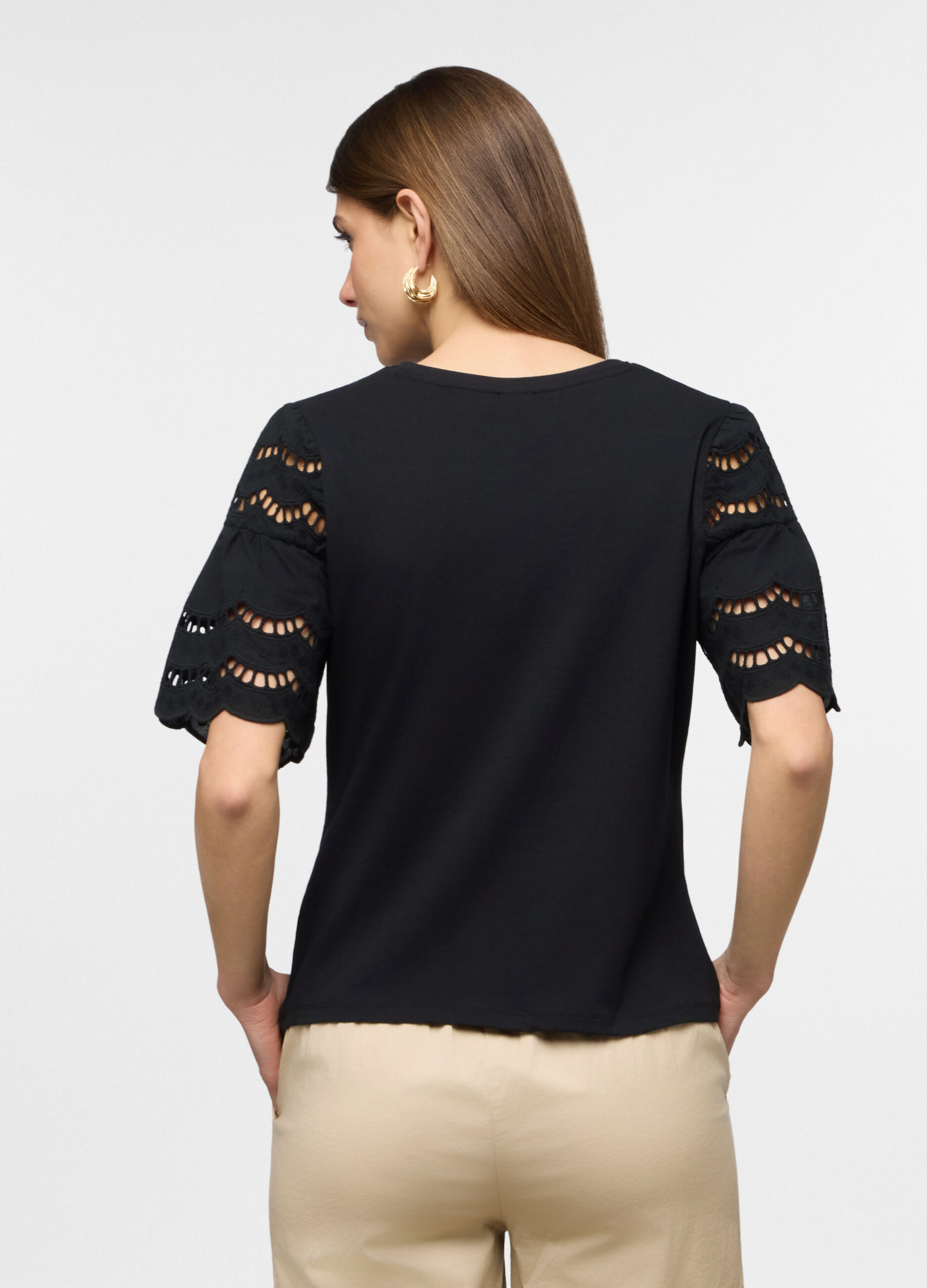 T-shirt girocollo stretch donna_1