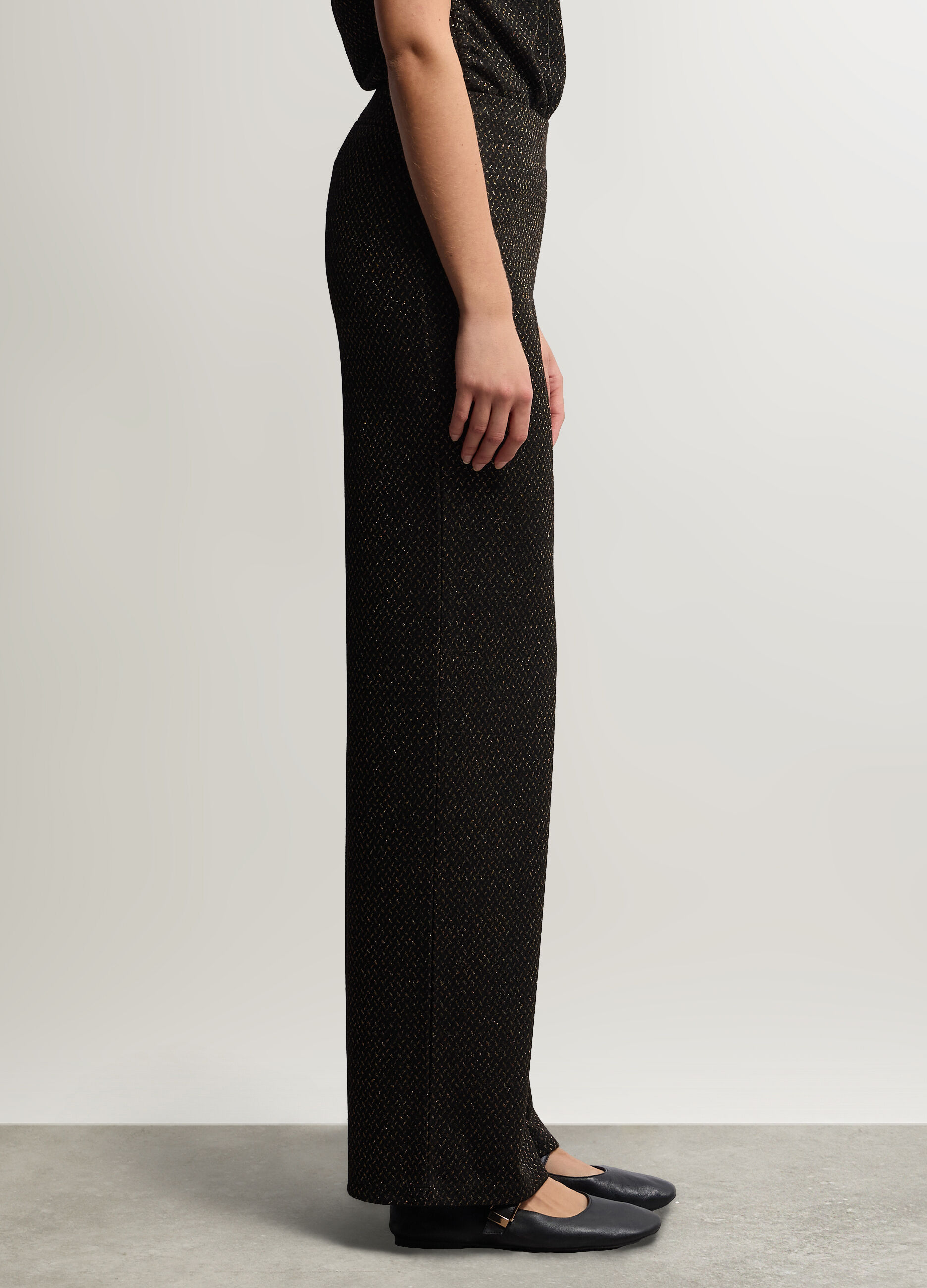 Pantaloni Wide Leg misto viscosa stretch donna_1