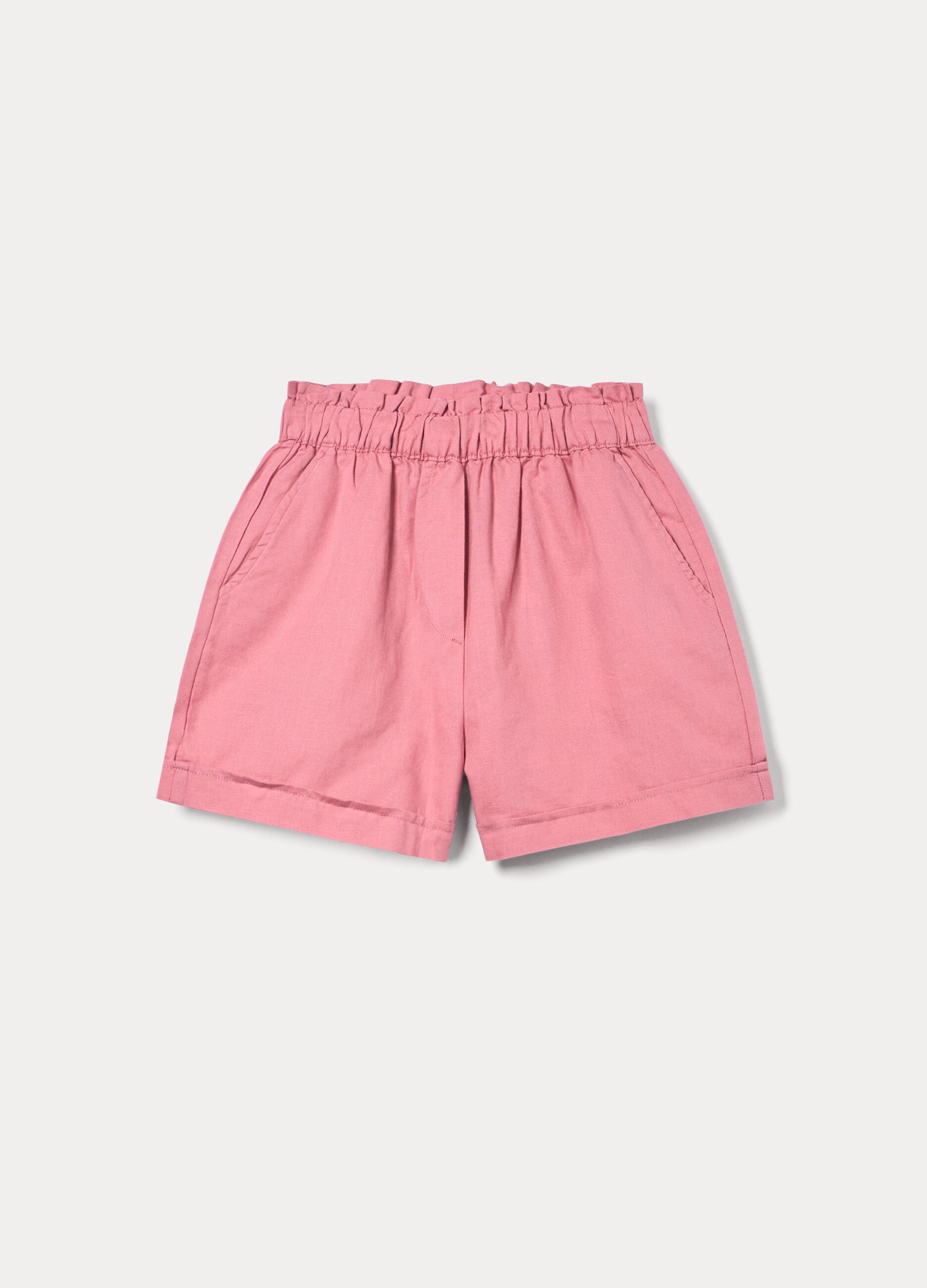 Shorts misto lino ragazza_0