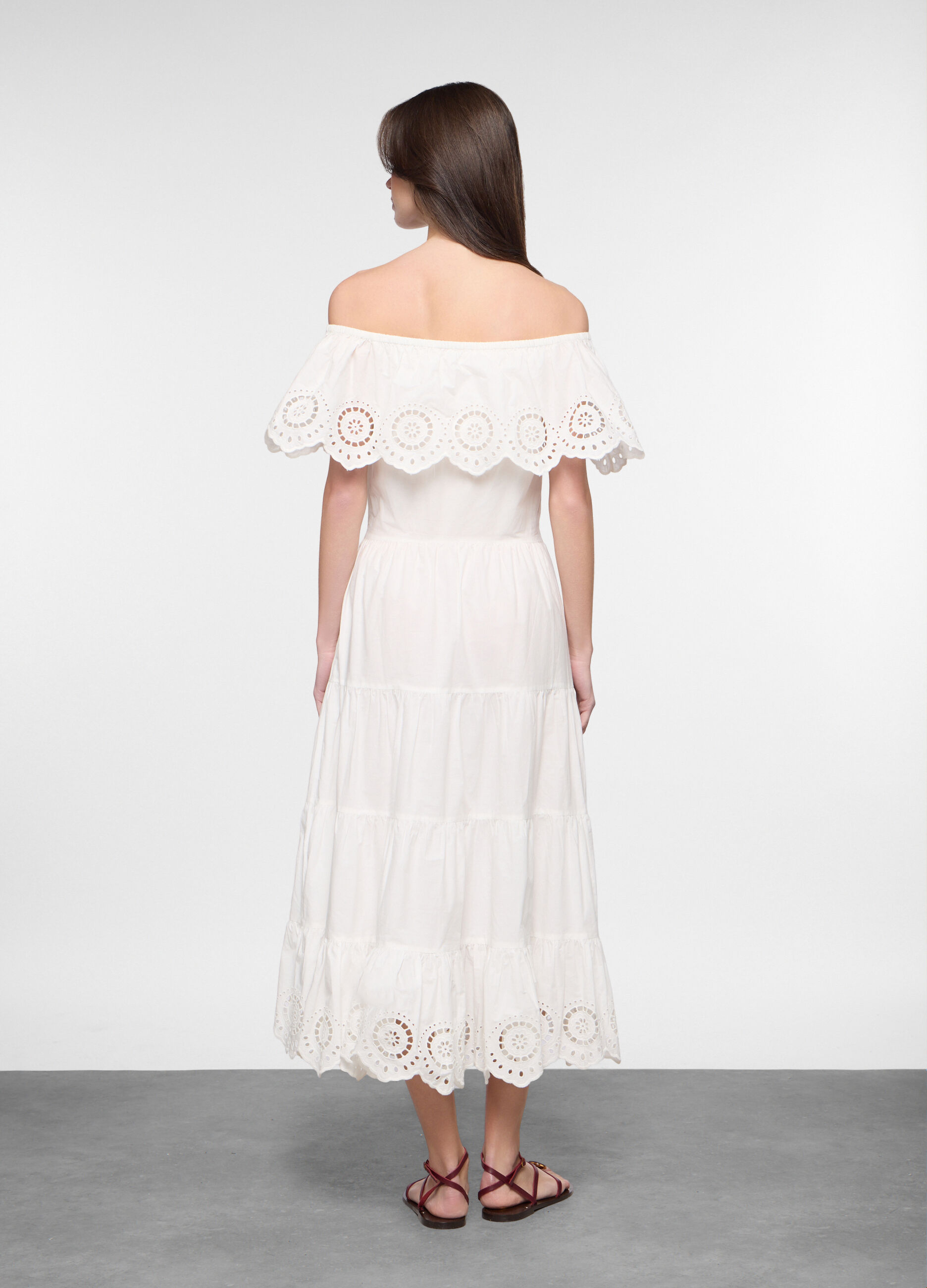 Abito lungo fit regular in puro cotone donna_1