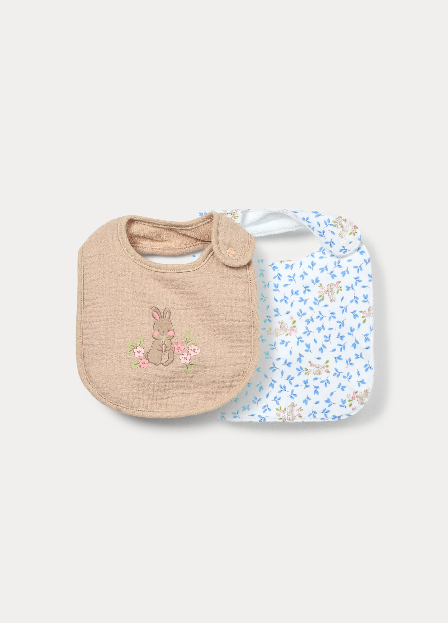 Pack 2 bavaglini in puro cotone neonata_0