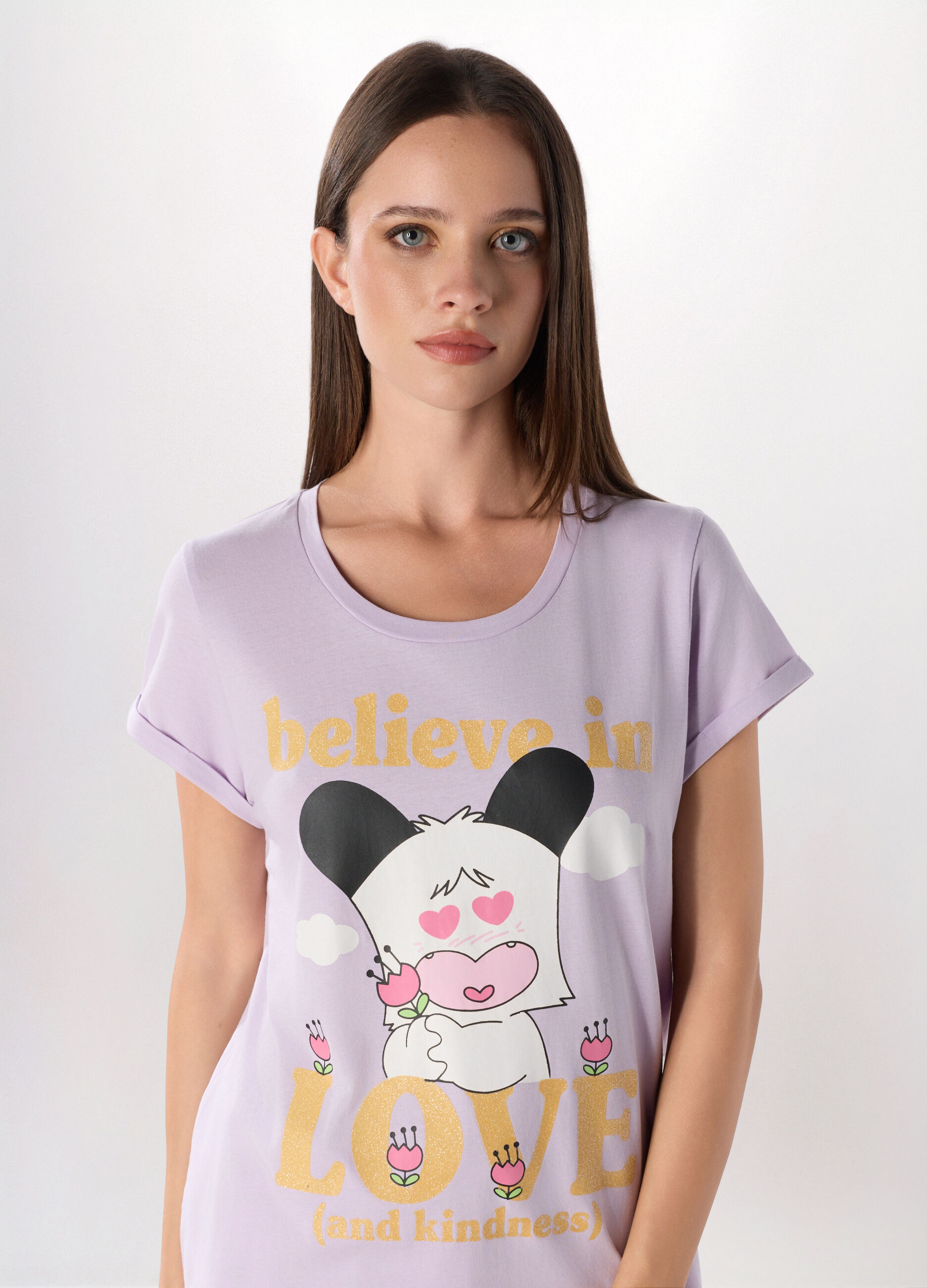 Set pigiama corto Spank  in puro cotone donna_2