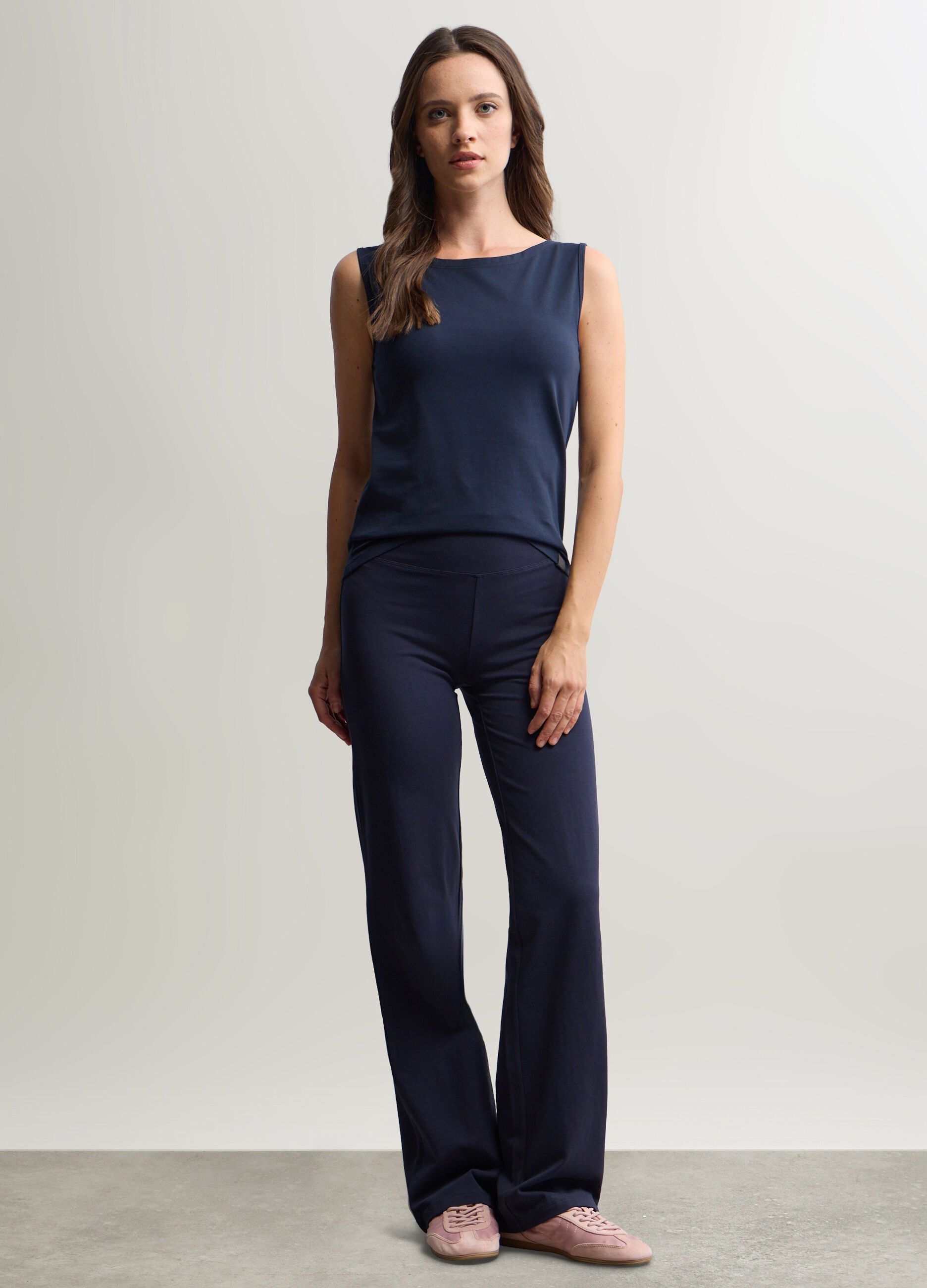 Leggins Fit Regular in jersey di cotone stretch donna_0