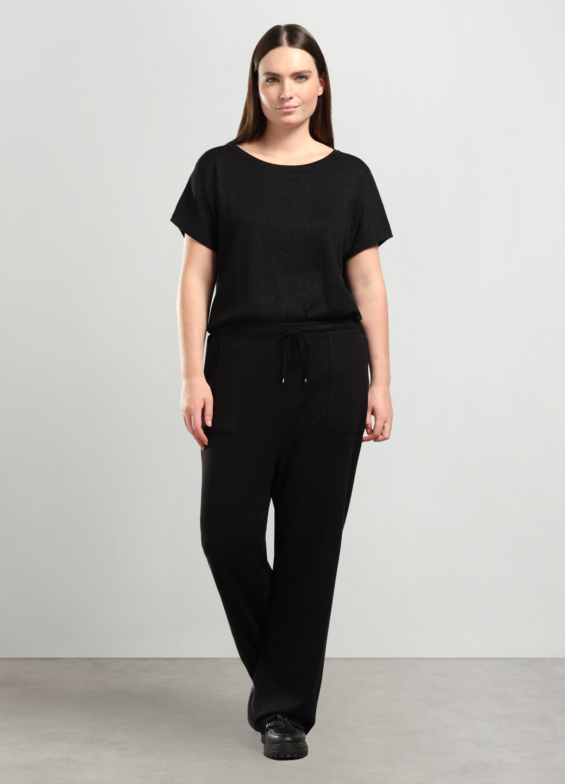 Jogger in misto viscosa donna curvy_0