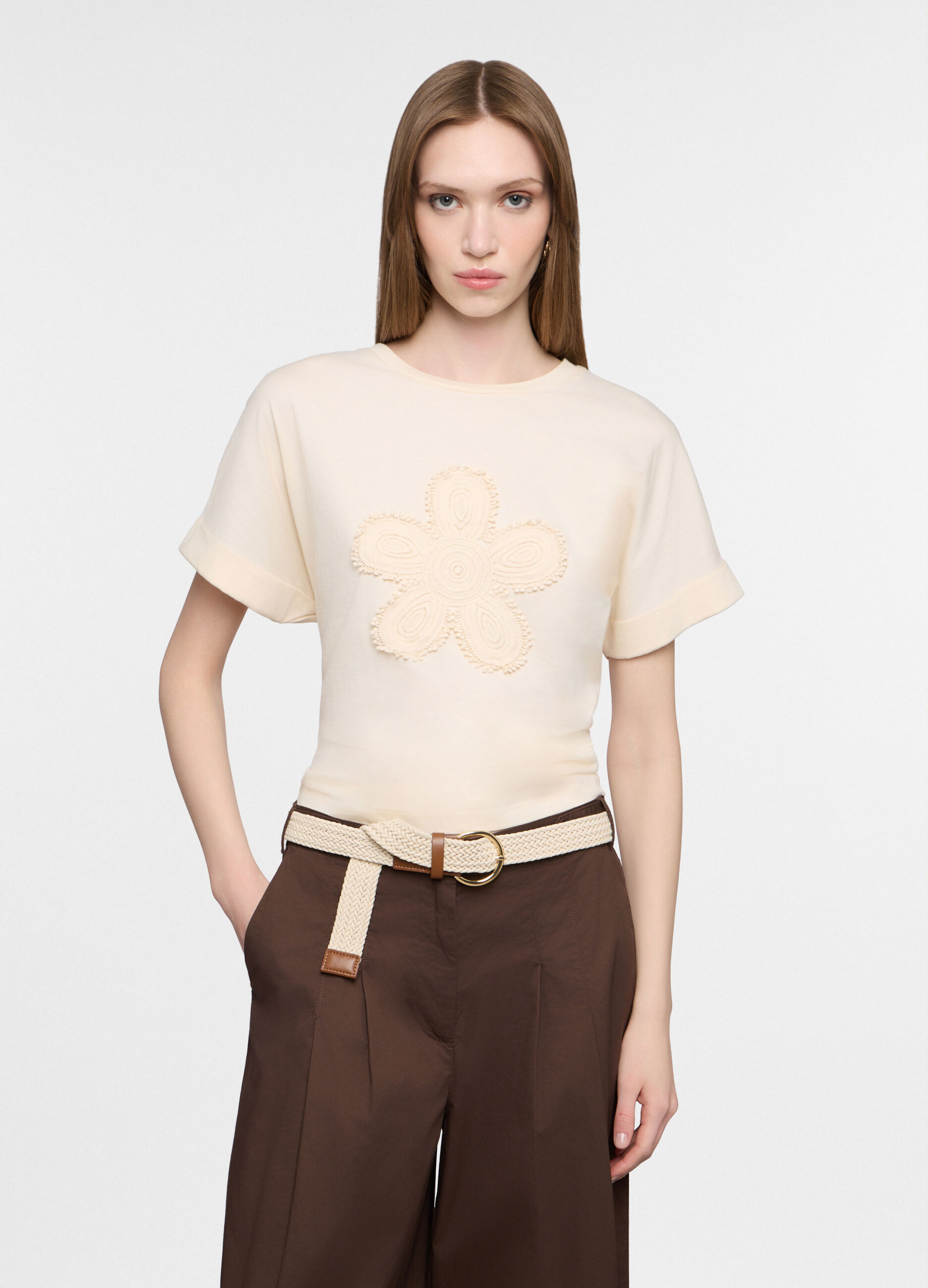 T-shirt girocollo donna_0