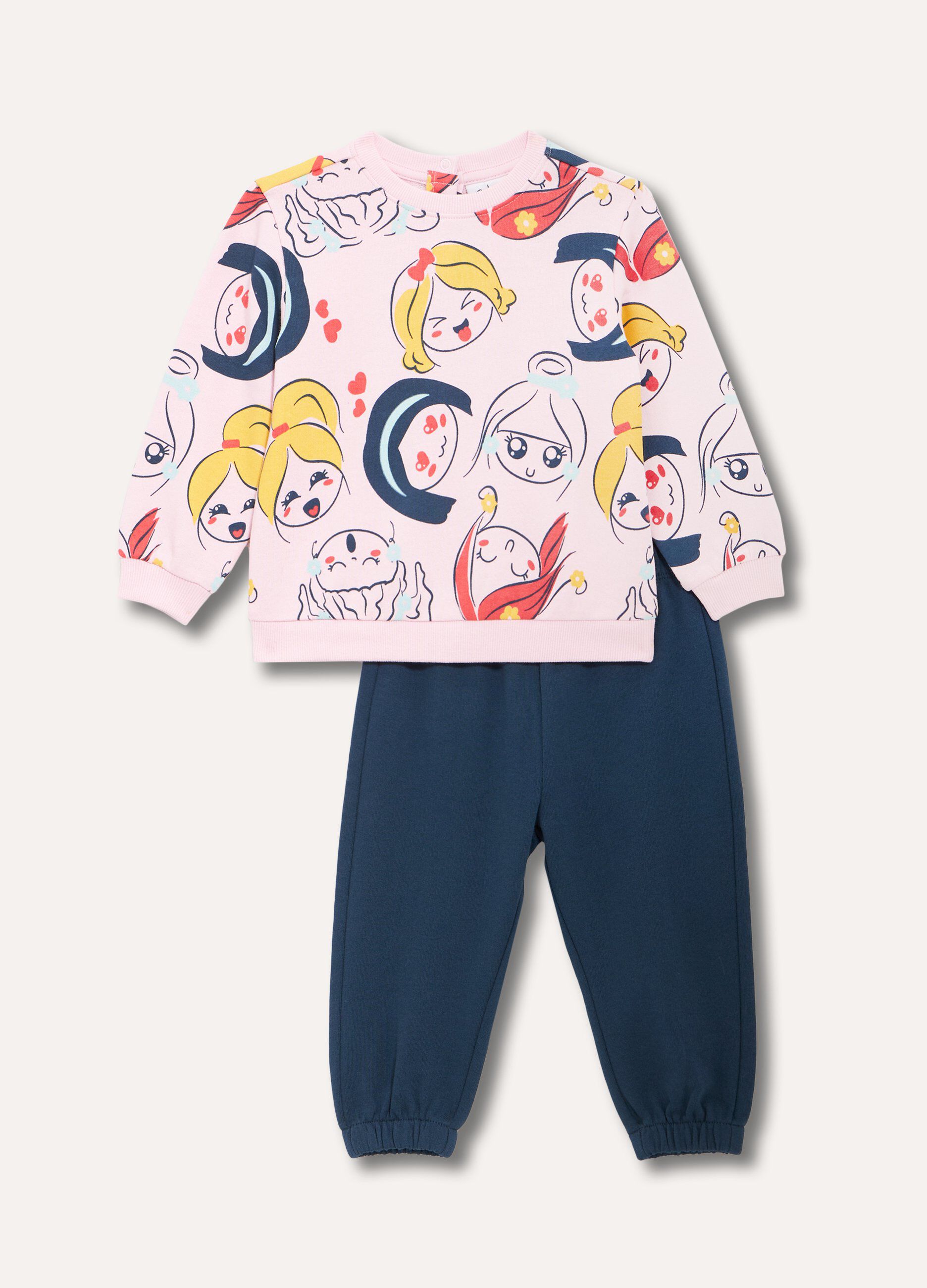 Jogging set in puro cotone neonata_0