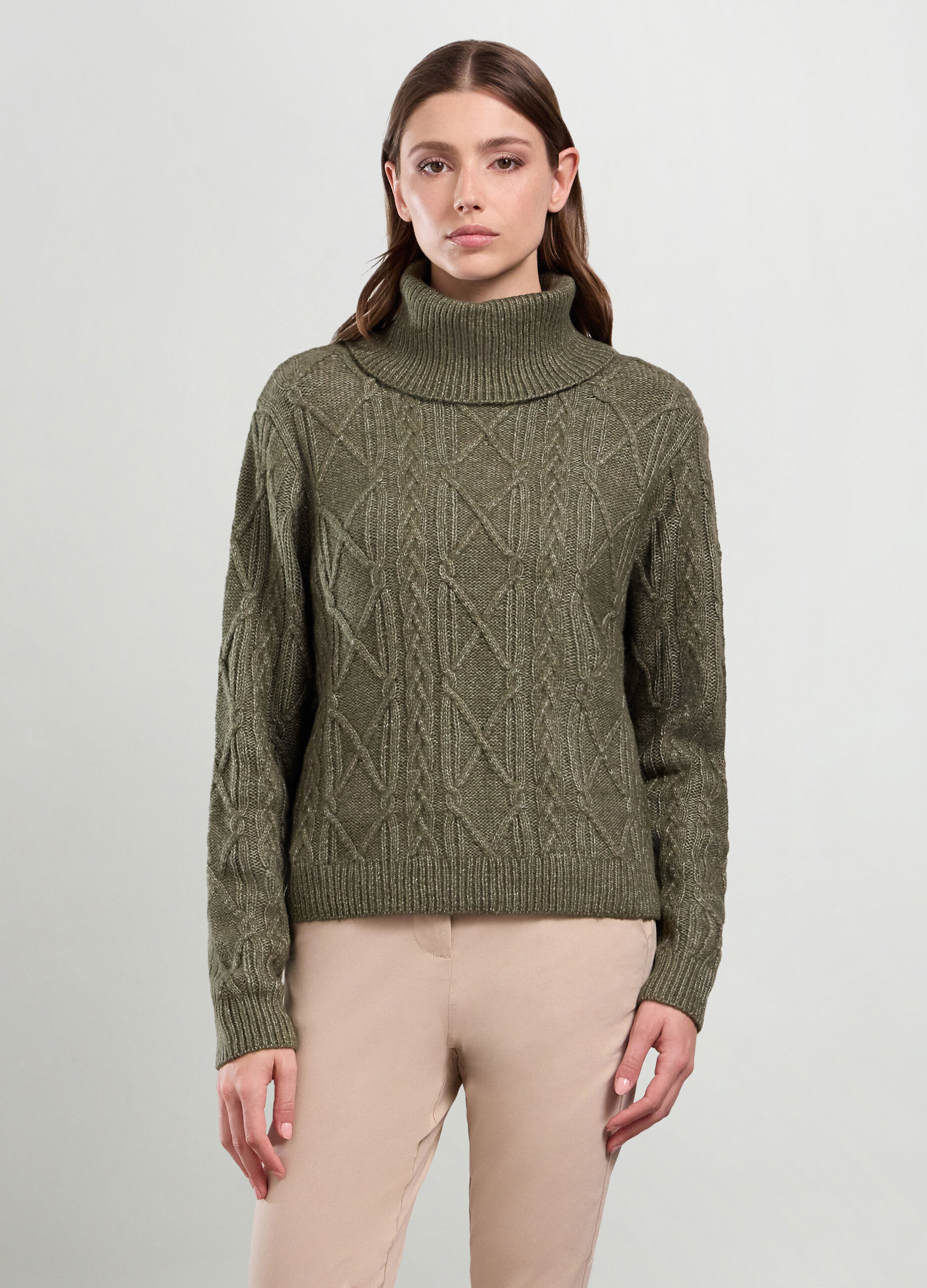 Pullover a collo alto donna
