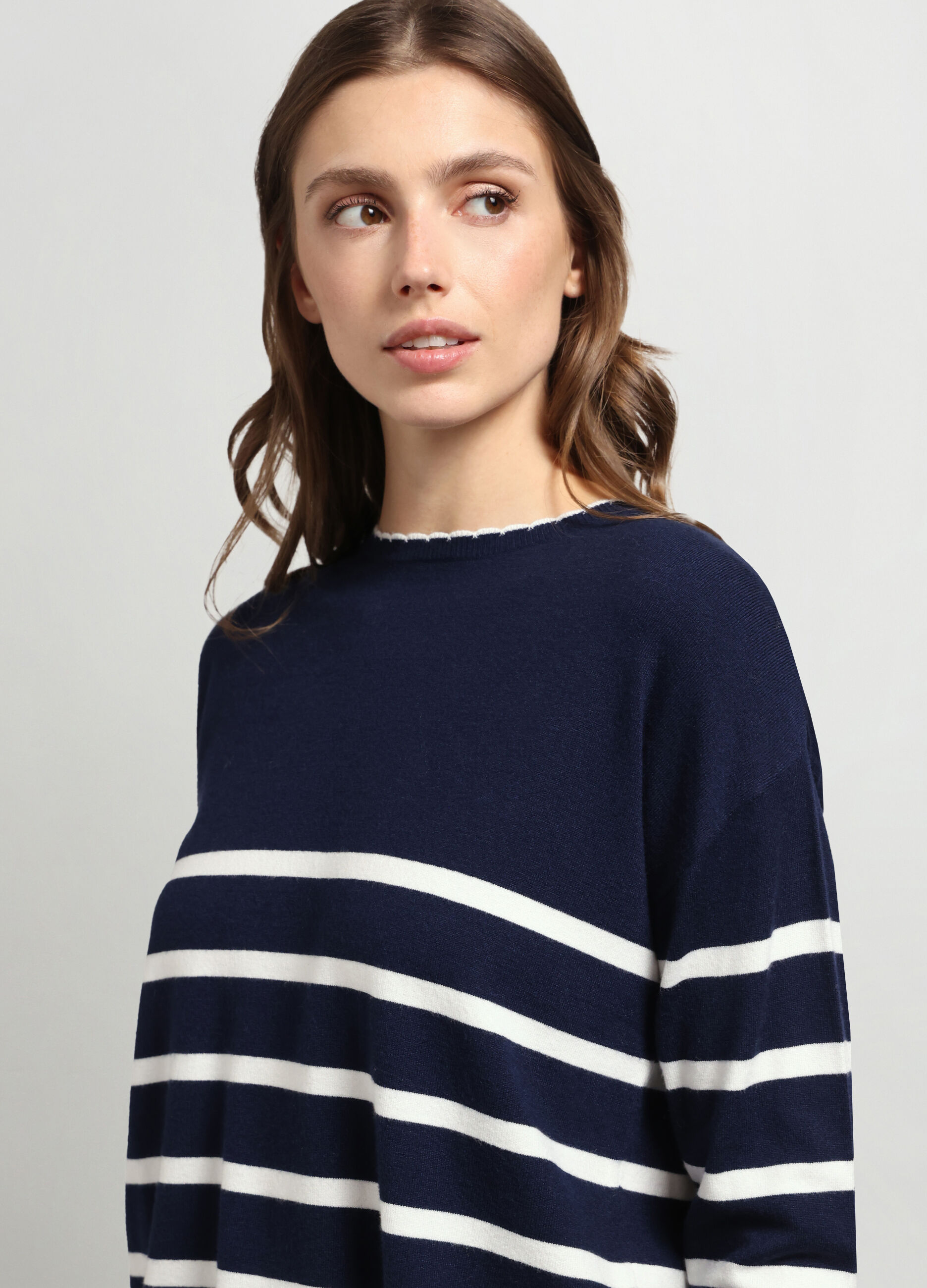 Tricot misto viscosa con motivo a righe donna_2