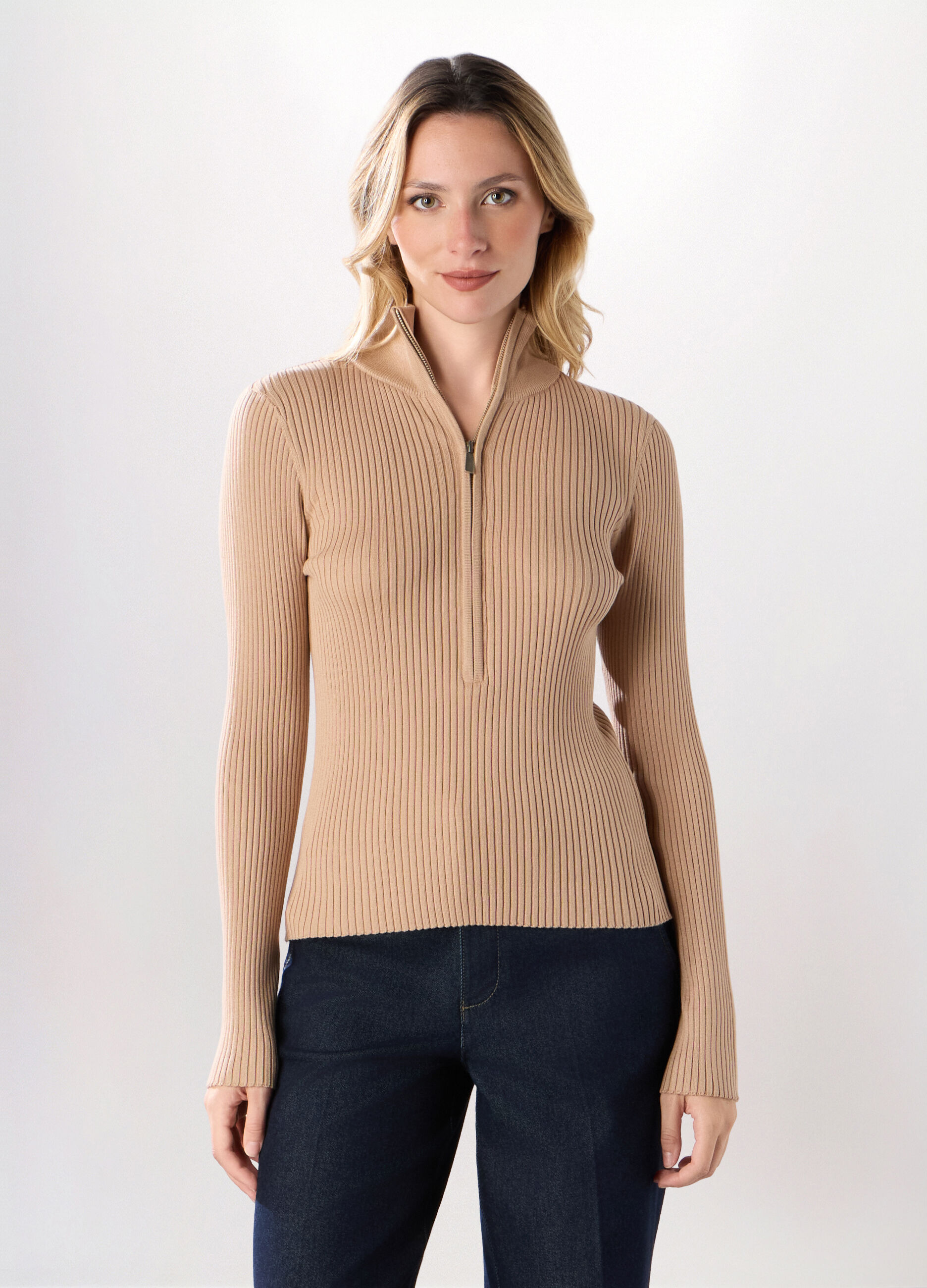 Tricot in costina misto viscosa donna_0