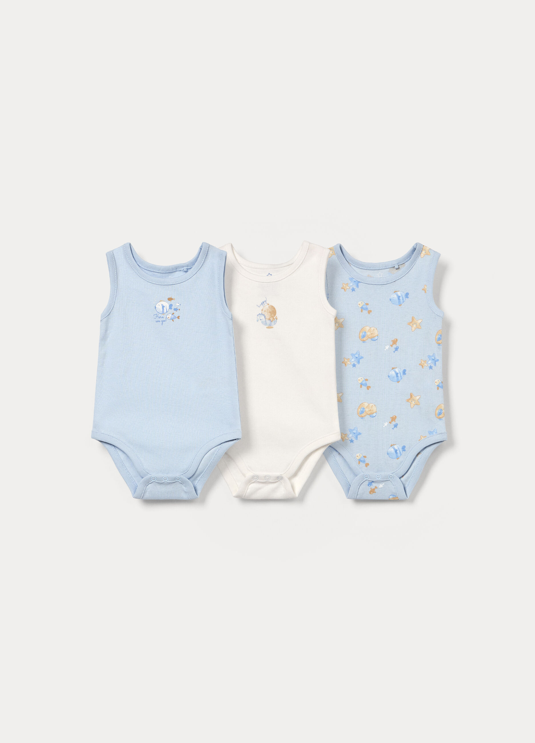 Pack 3 body in costina di puro cotone _0