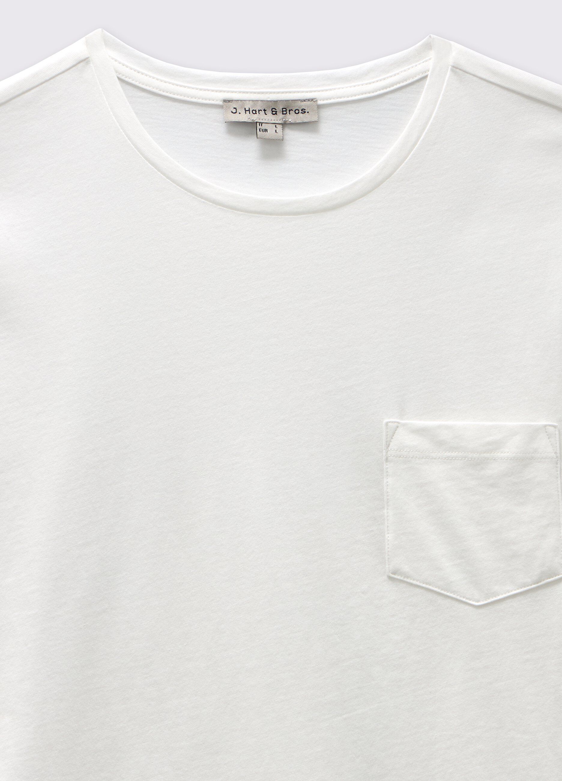 T-shirt in puro cotone con taschino uomo_1