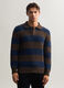 Polo a righe in maglia di cotone stretch uomo_0