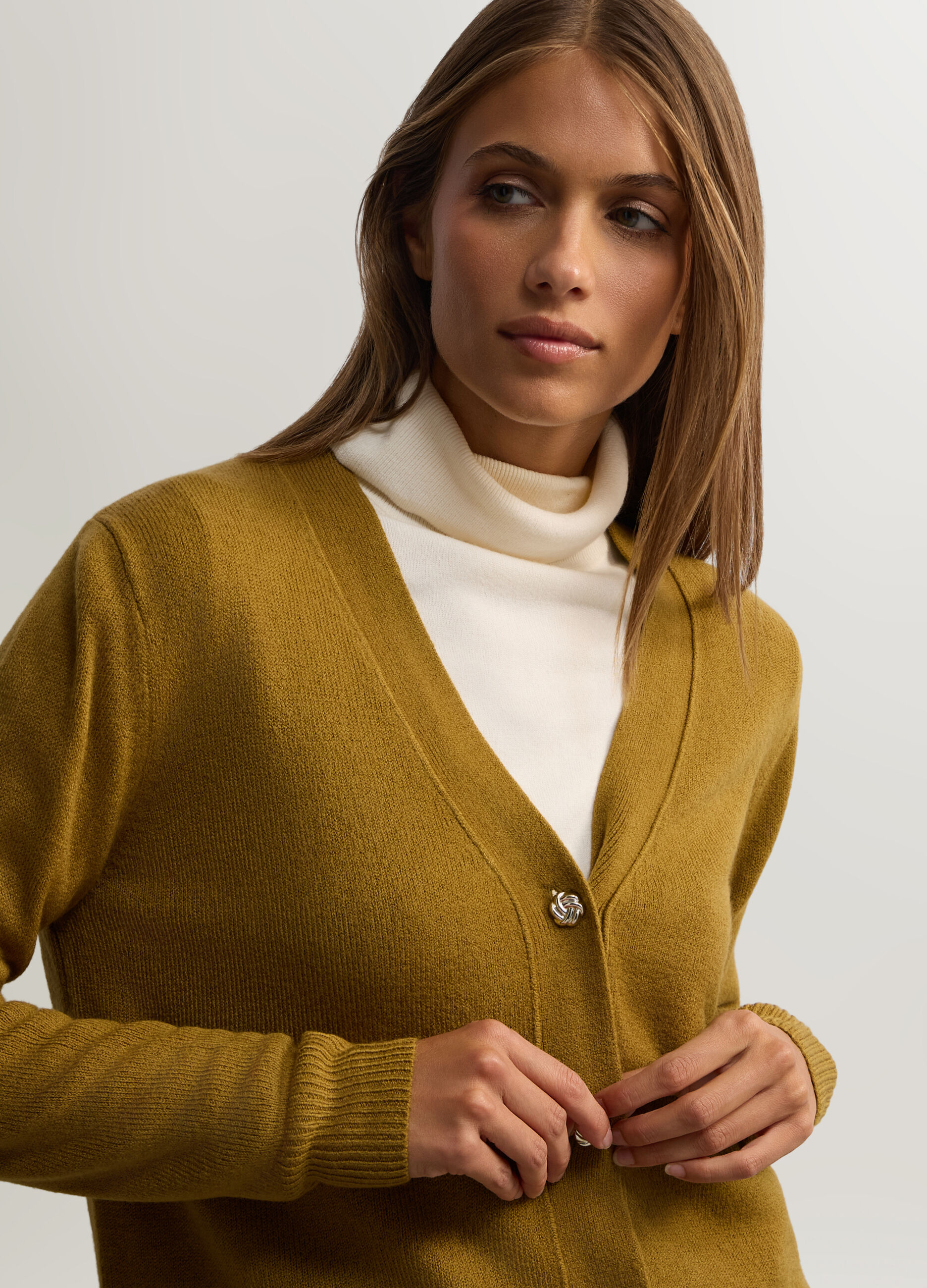 Cardigan con scollo a V Fit over donna_2
