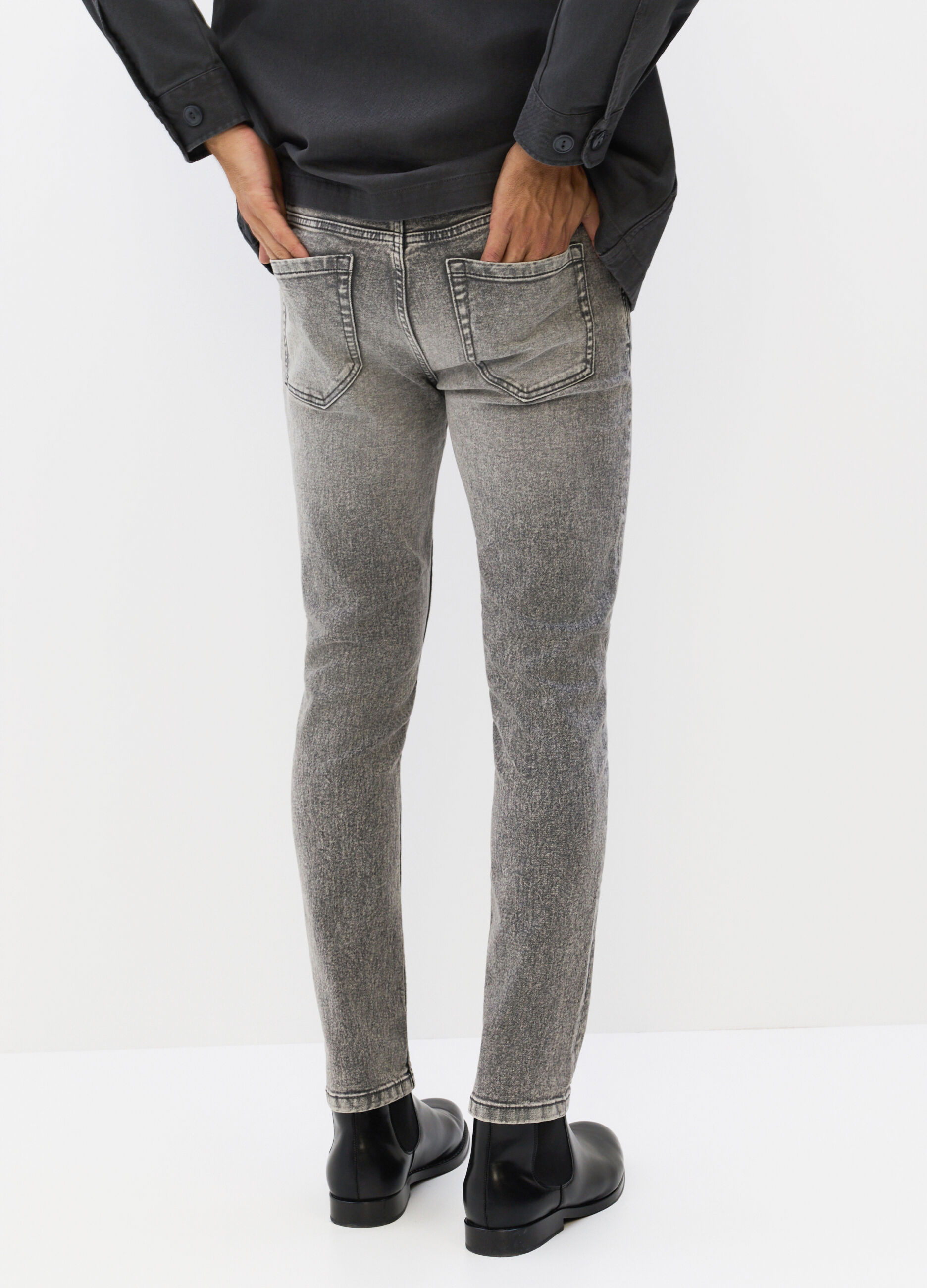 Jeans skinny fit in denim stretch uomo_1