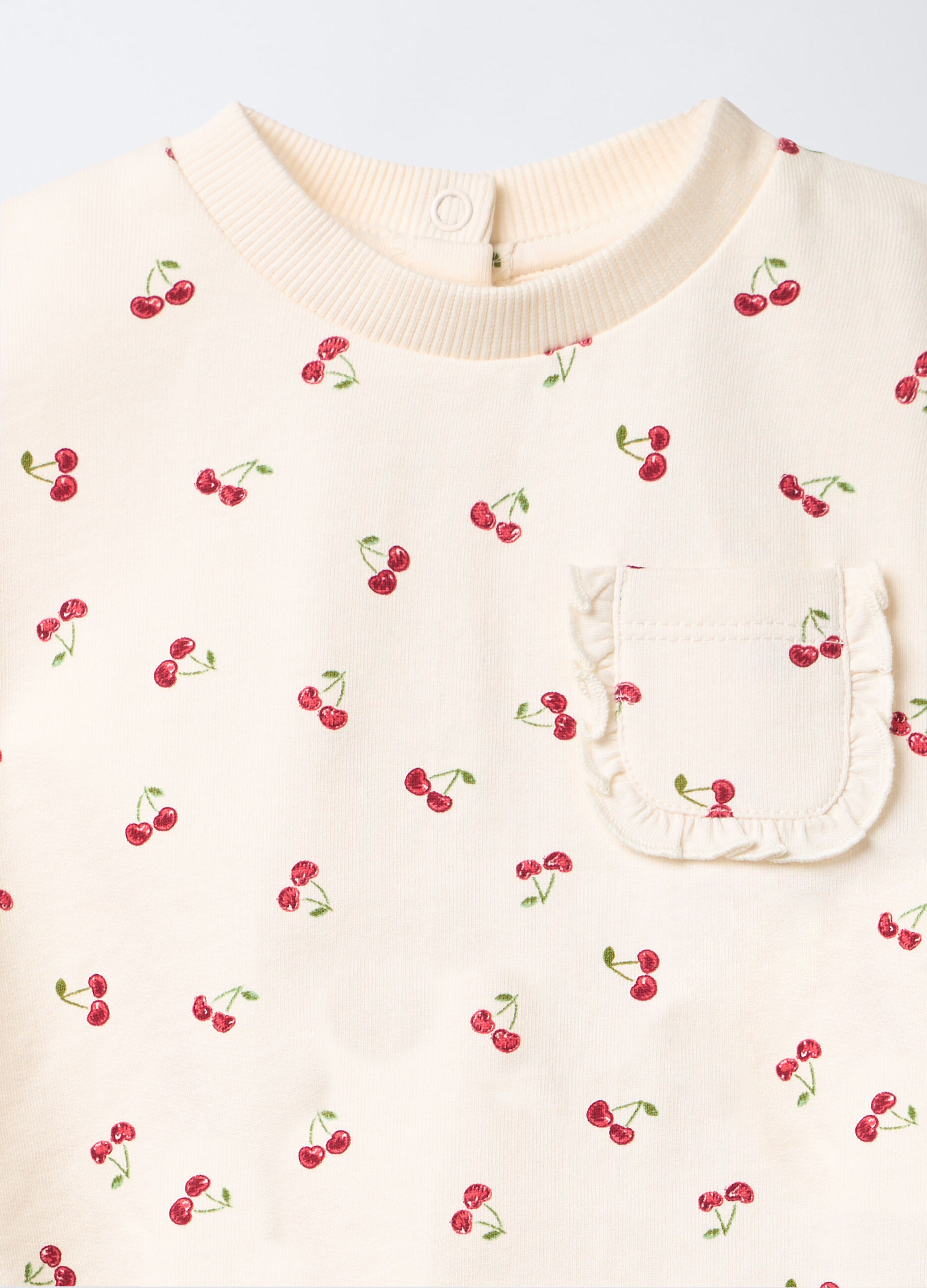Jogging set in puro cotone garzato neonata_2