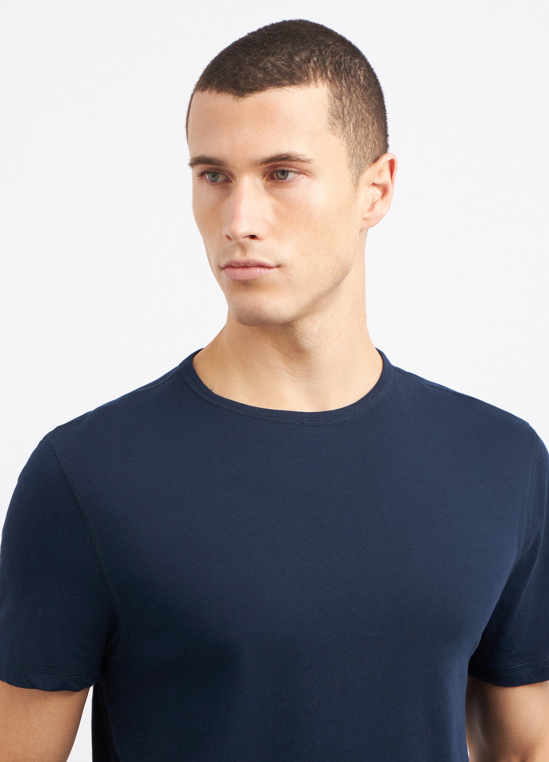 T-shirt a girocollo in puro cotone uomo_2