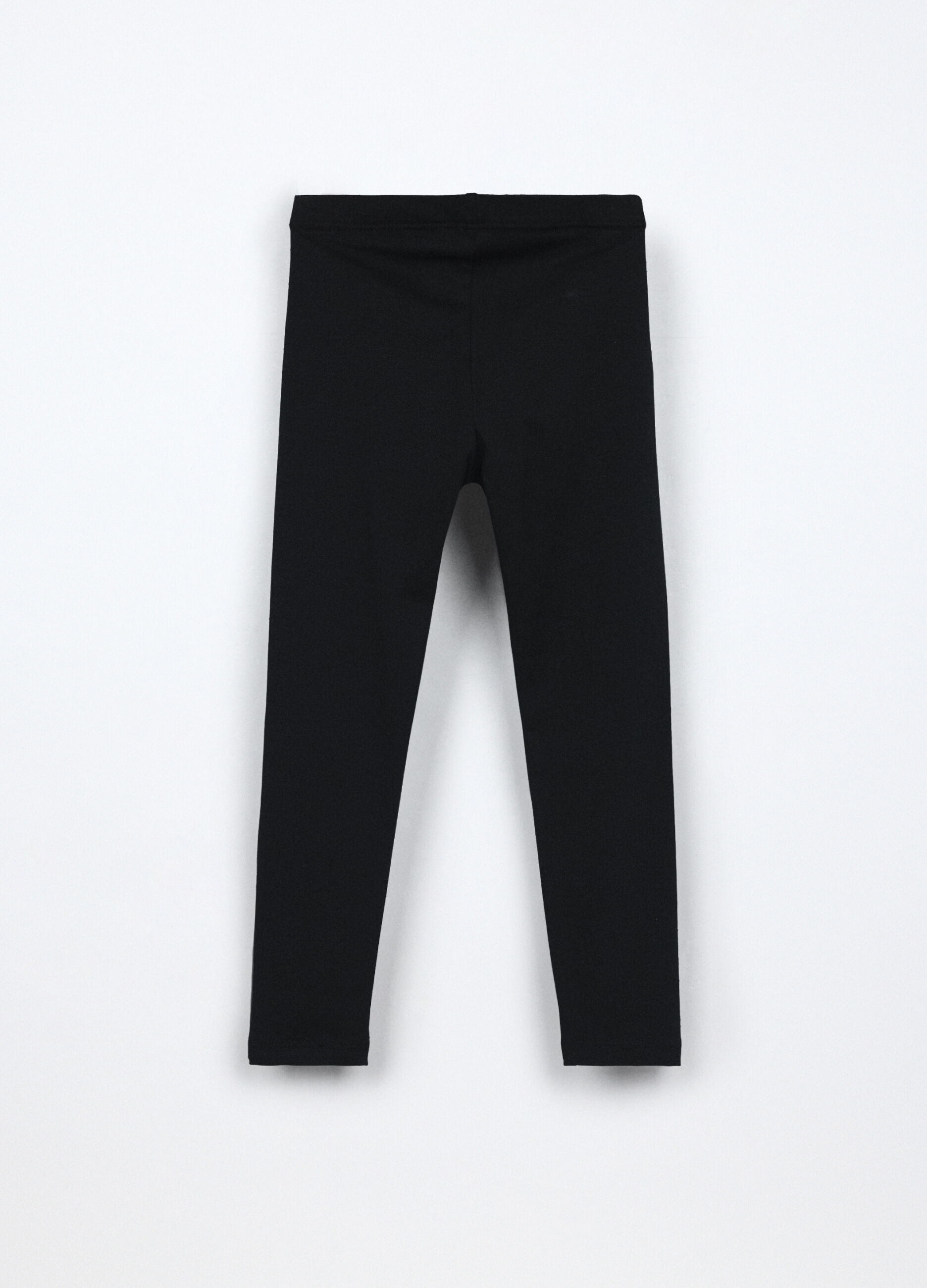 Leggings in jersey di cotone stretch bambina_1