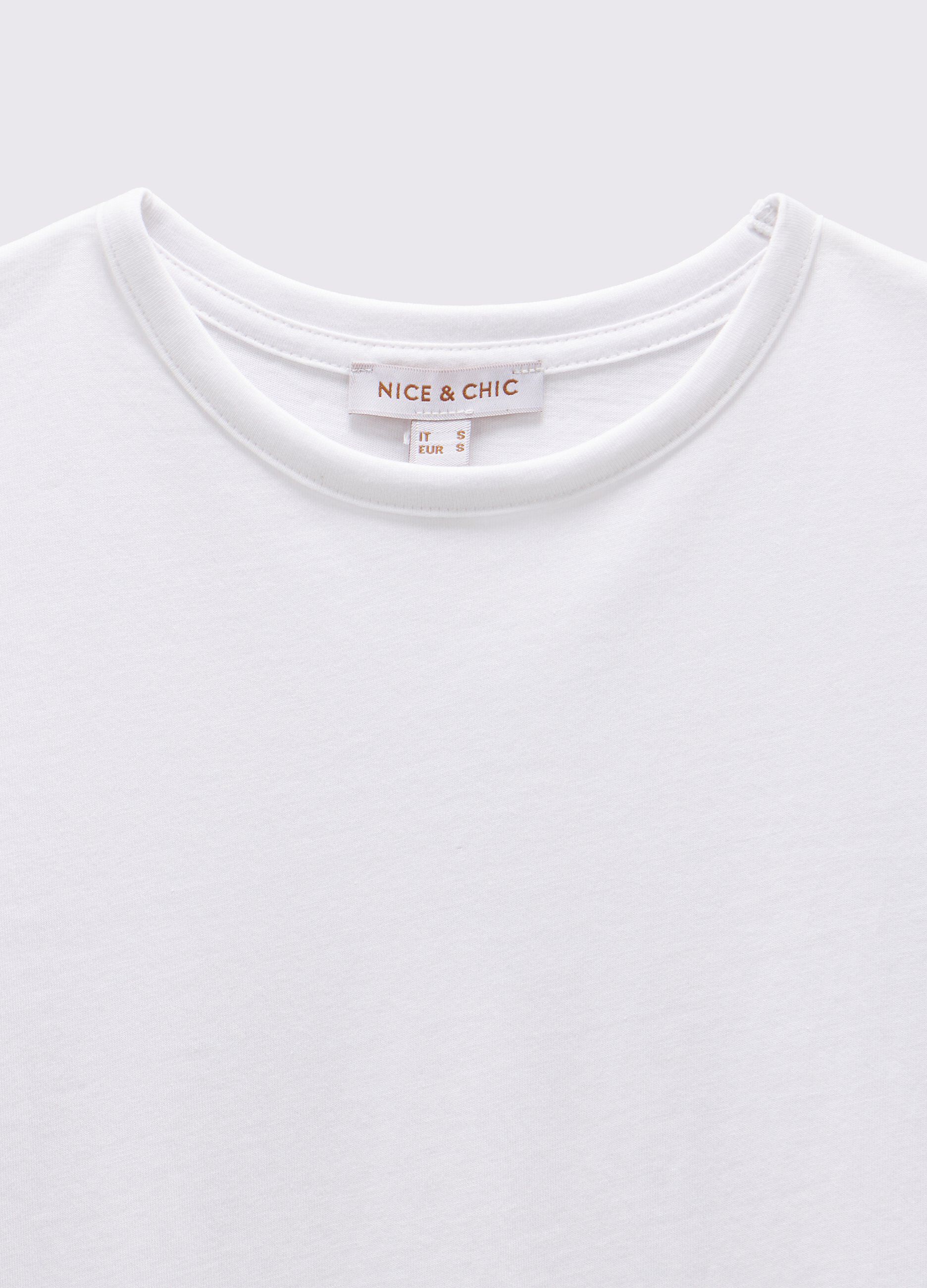T-shirt in puro cotone a maniche lunghe donna_1