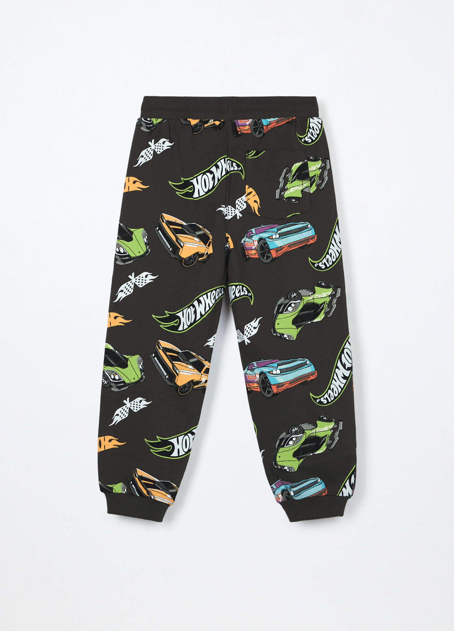 Jogger Hot Wheels in french terry di puro cotone bambino_1