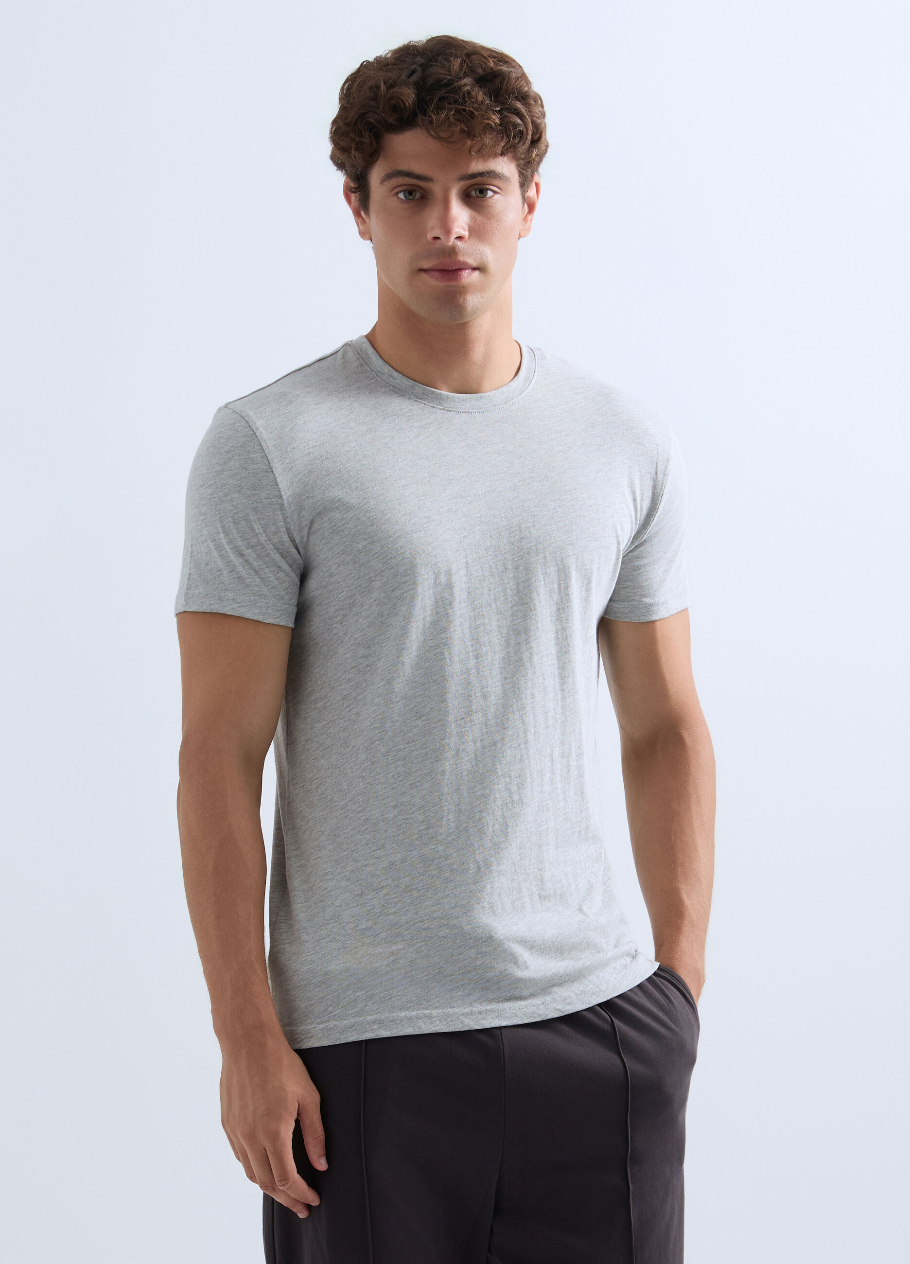 T-shirt girocollo in jersey uomo_0
