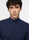 Camicia regular fit con collo classico in cotone e lino uomo_2