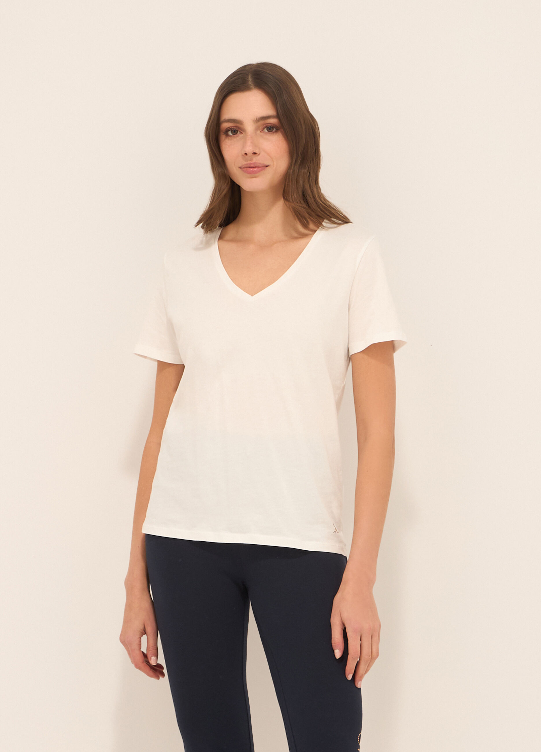 T-shirt in puro cotone donna_0