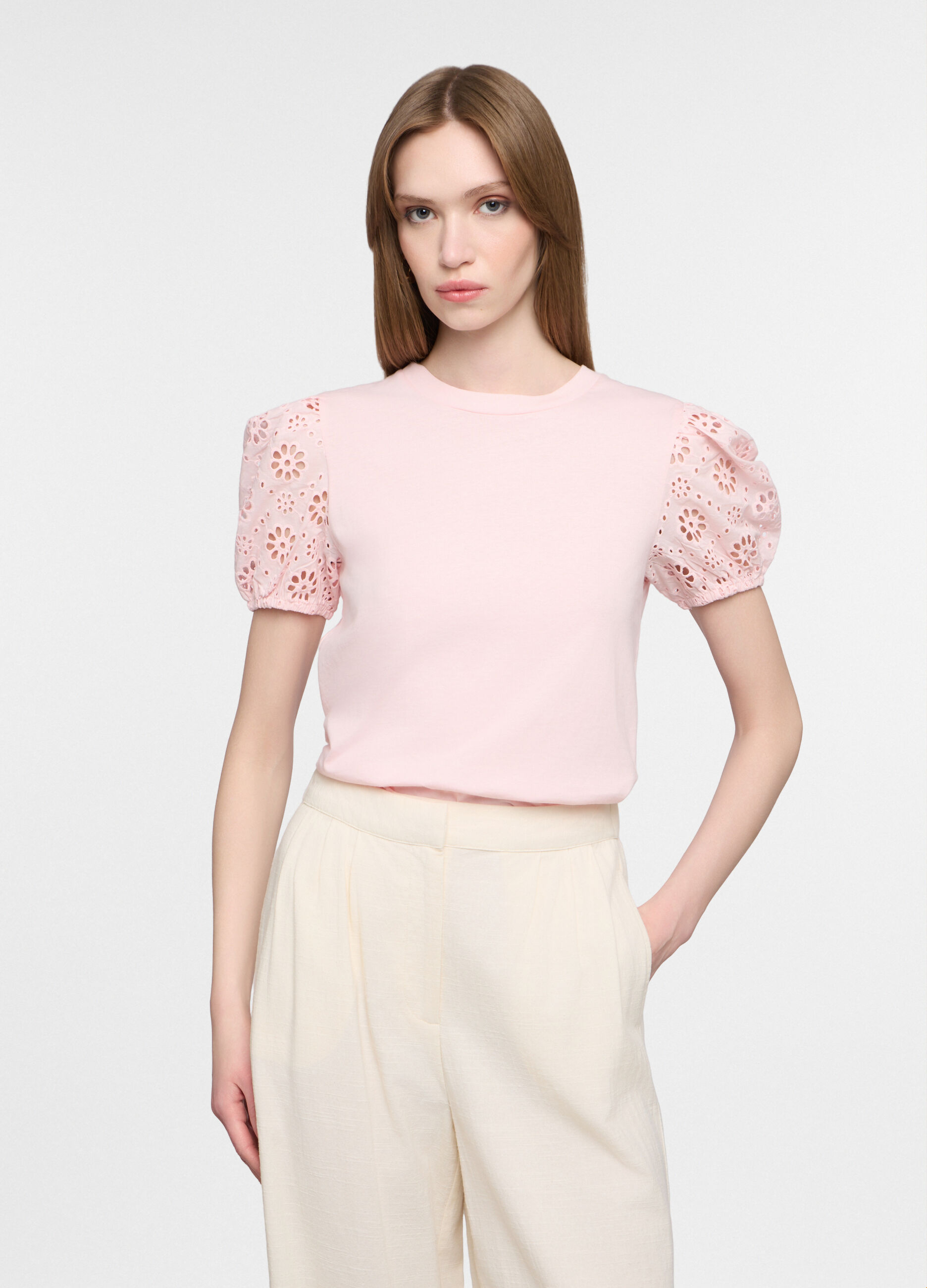 T-shirt girocollo donna_0