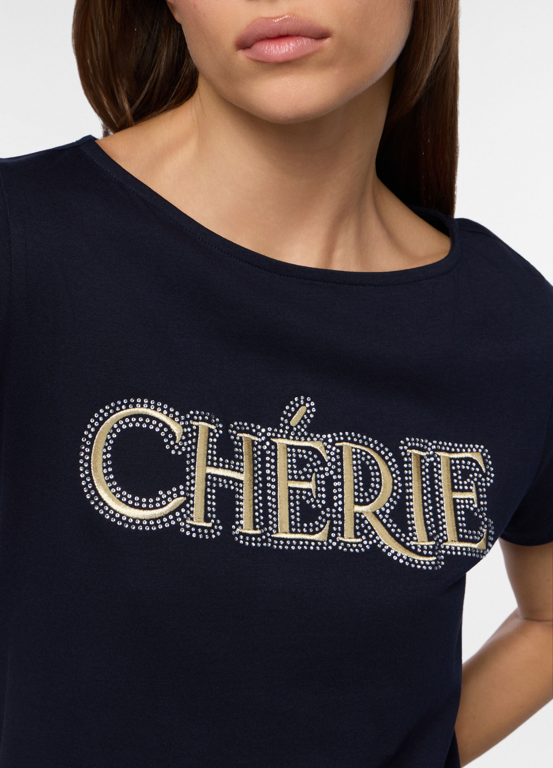 T-shirt con scollo a barchetta donna_2