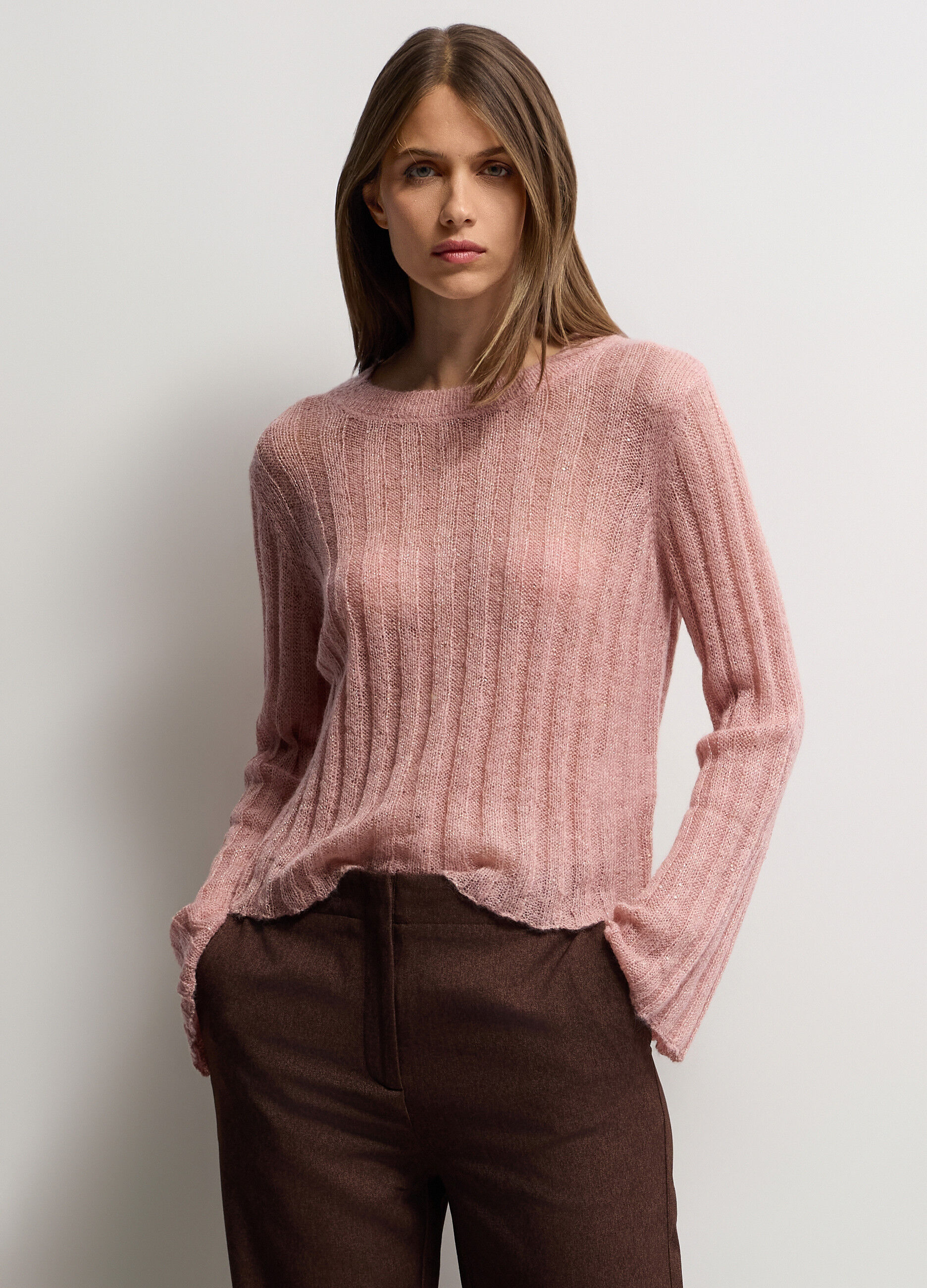 Pullover girocollo jacquard donna_0