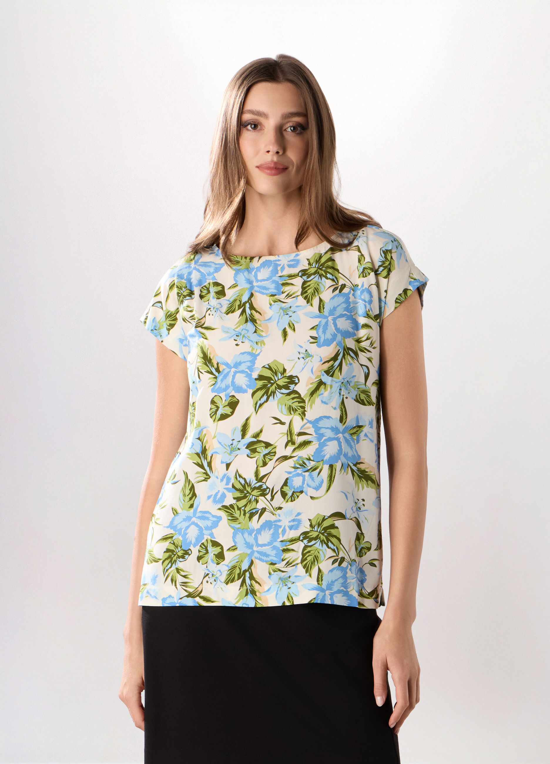 Bluse in pura viscosa donna_0