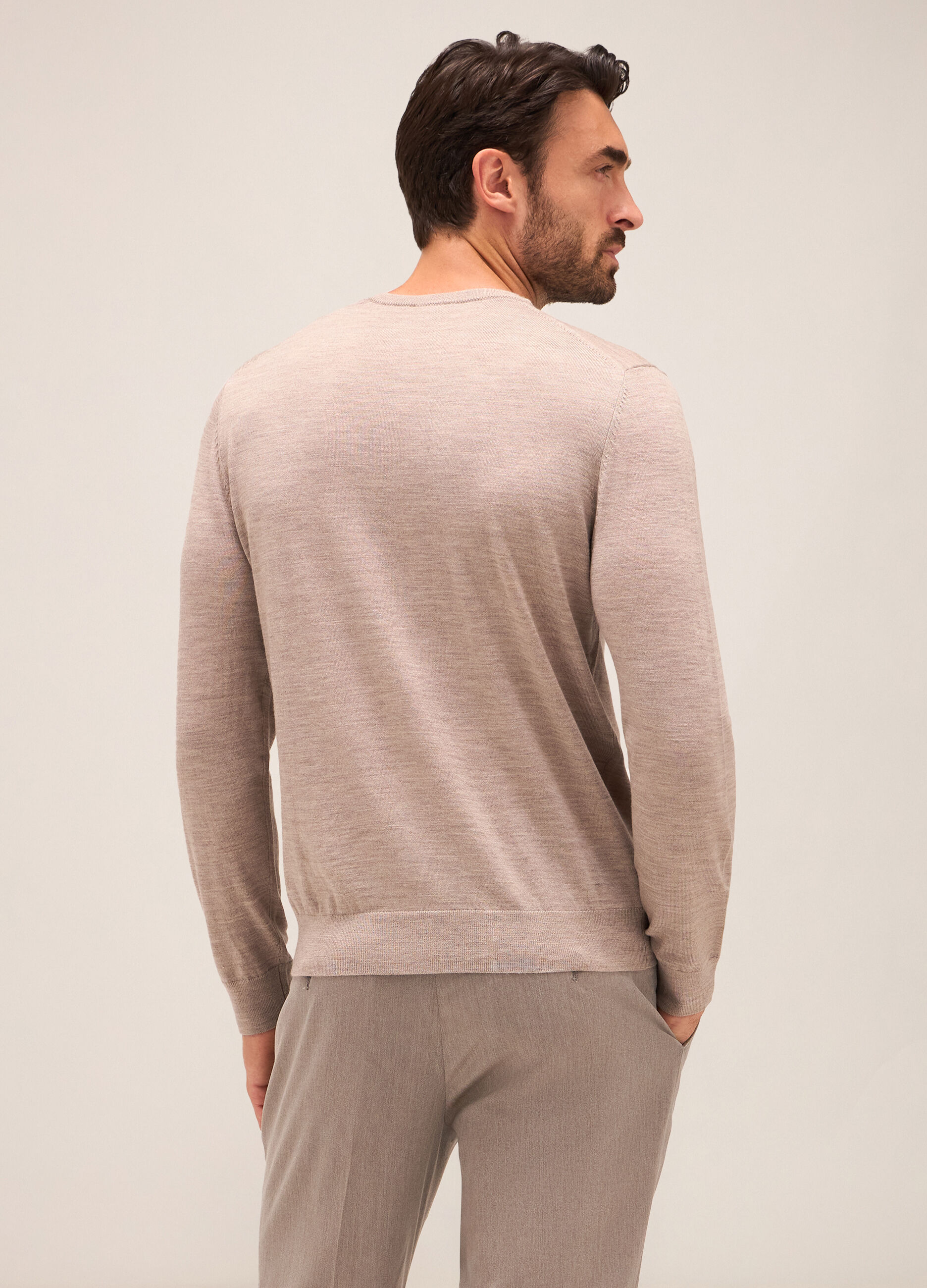 Maglione girocollo in lana merino uomo_1