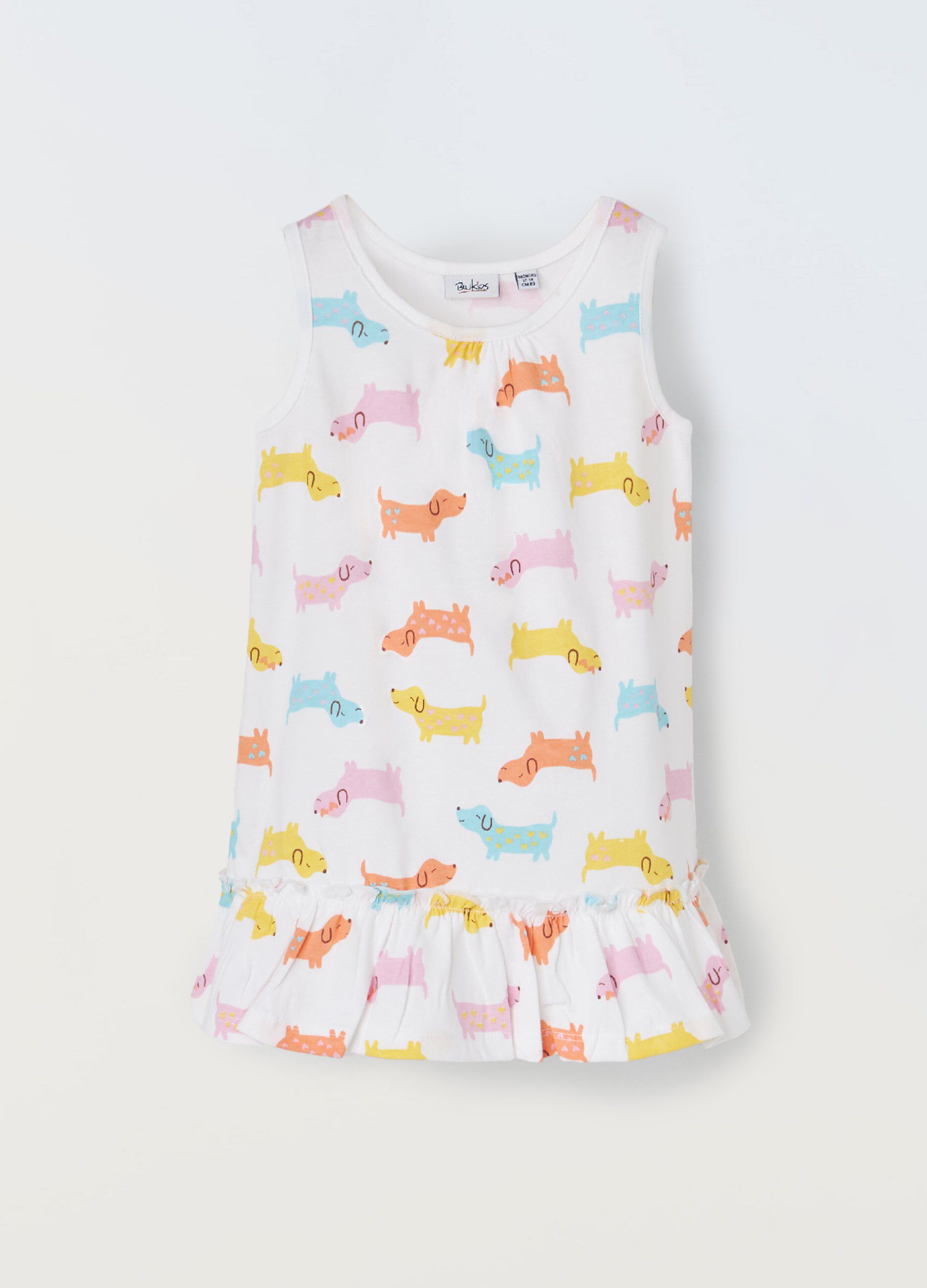 Vestito in puro cotone neonata