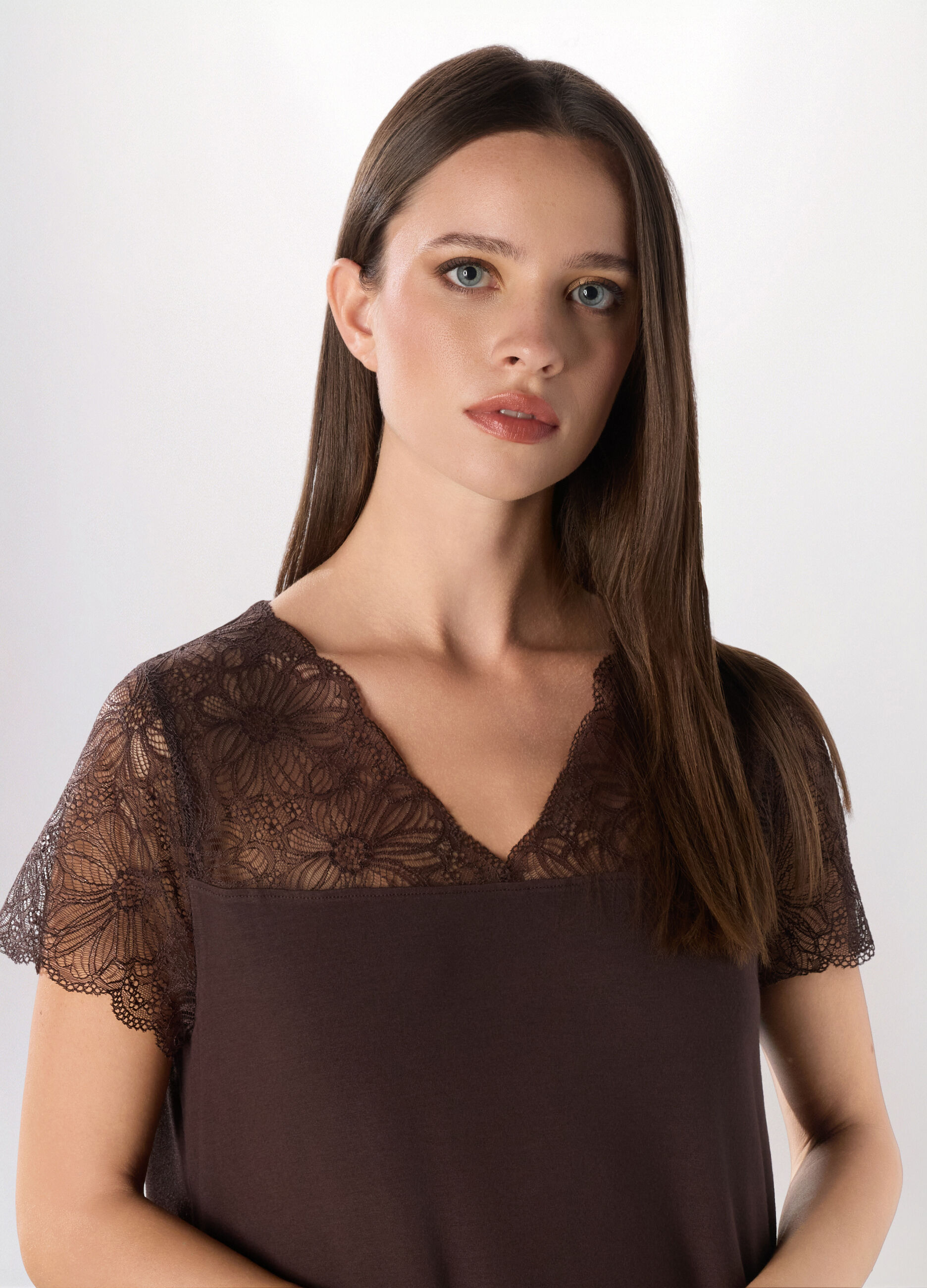 Camicia da notte con pizzo donna_2