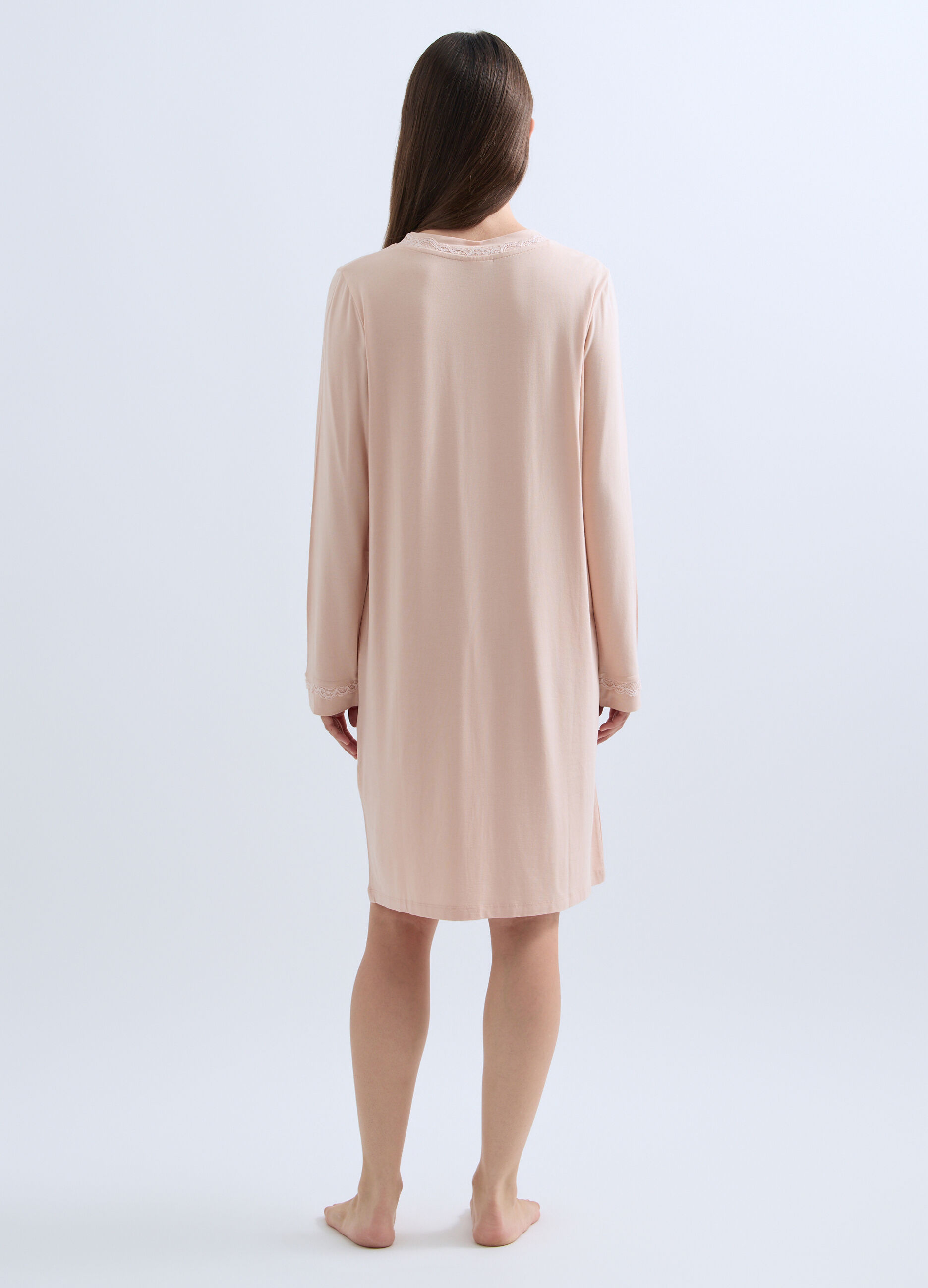 Camicia da notte in jersey di modal stretch donna_1