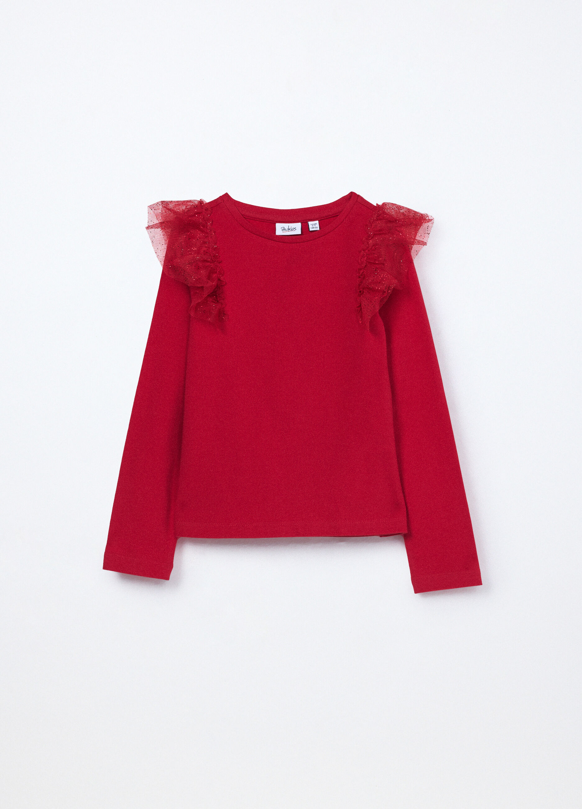 T-shirt in jersey di cotone stretch bambina_0