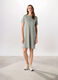 Vestito corto misto cotone a righe donna_0