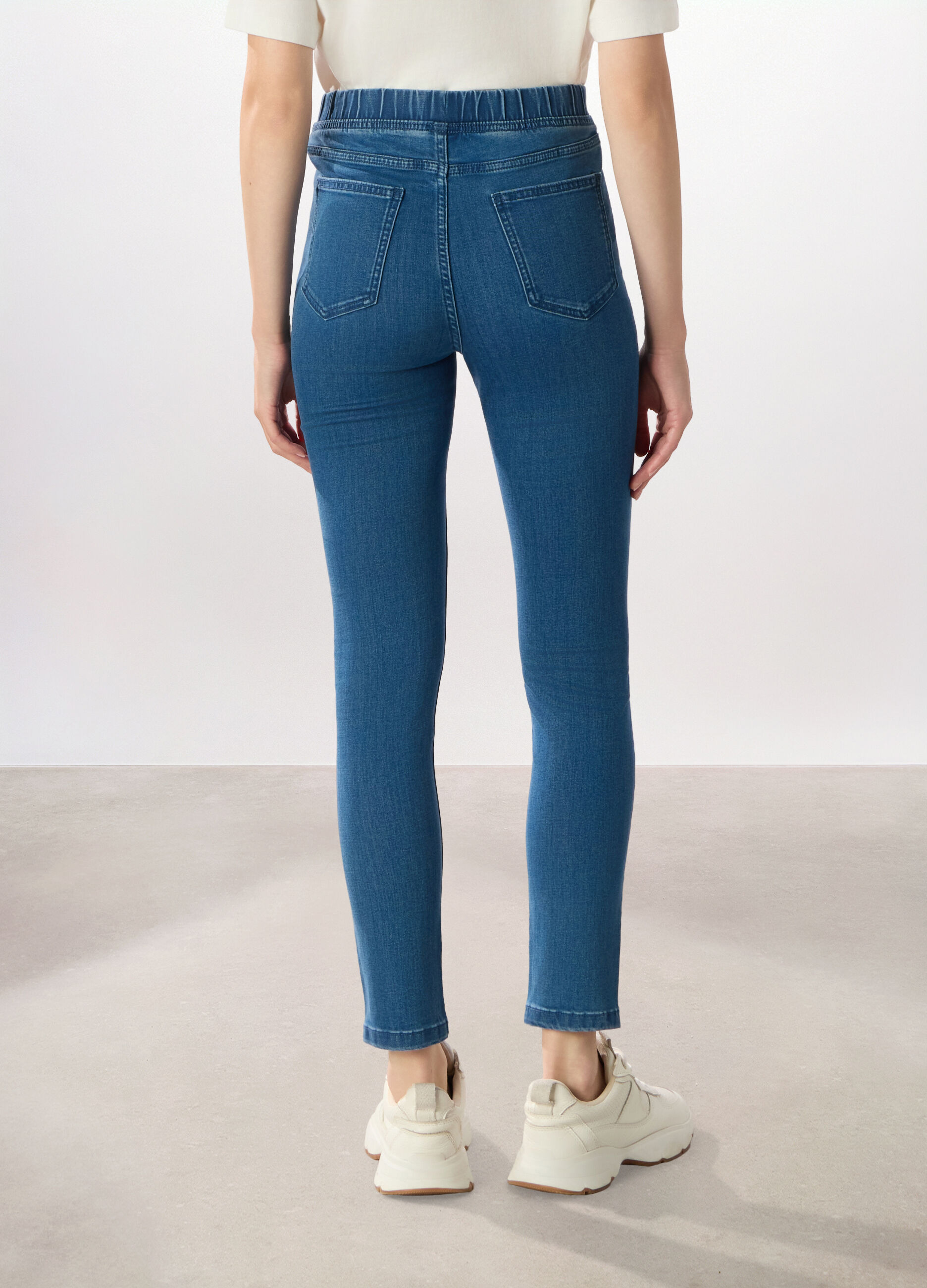 Jeggings in denim misto cotone stretch donna_1